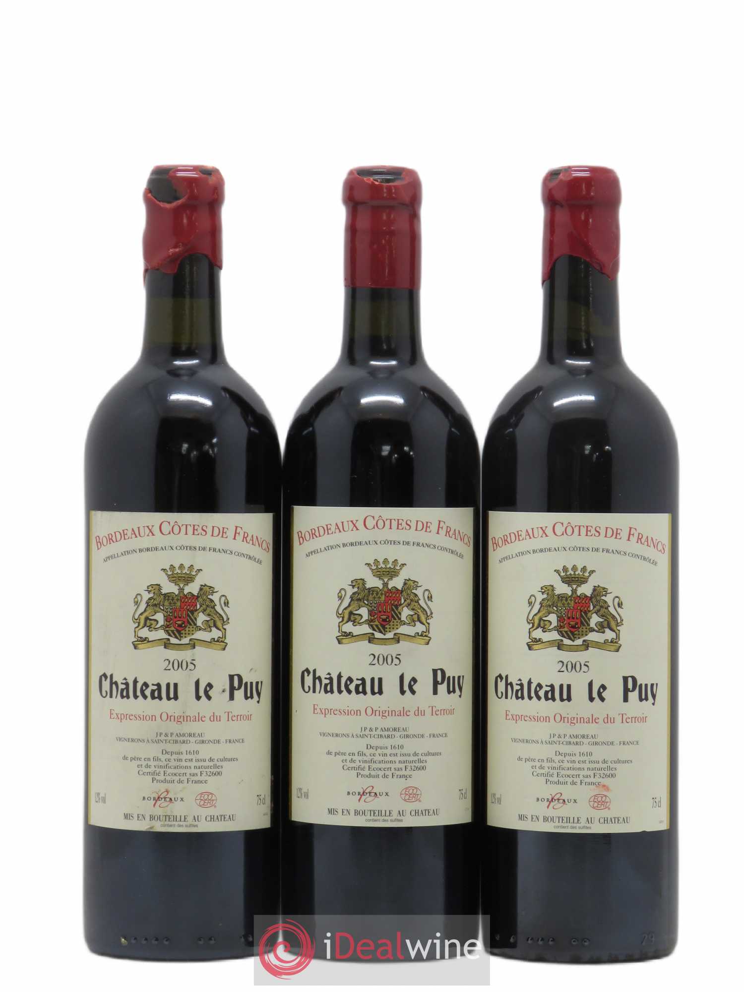 Château Le Puy 2005 - Lot de 3 bouteilles - 0