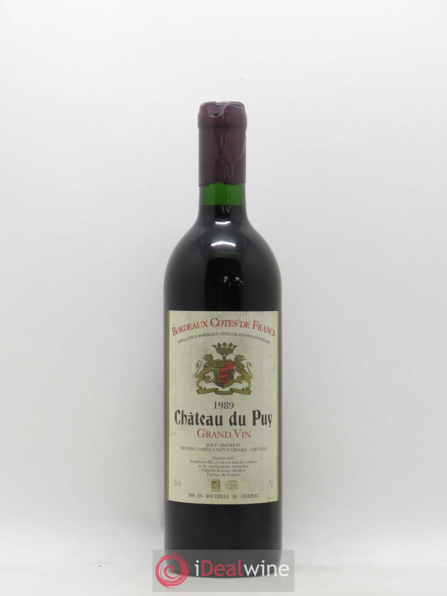 Château Le Puy 1989 - Lot de 1 bouteille - 0