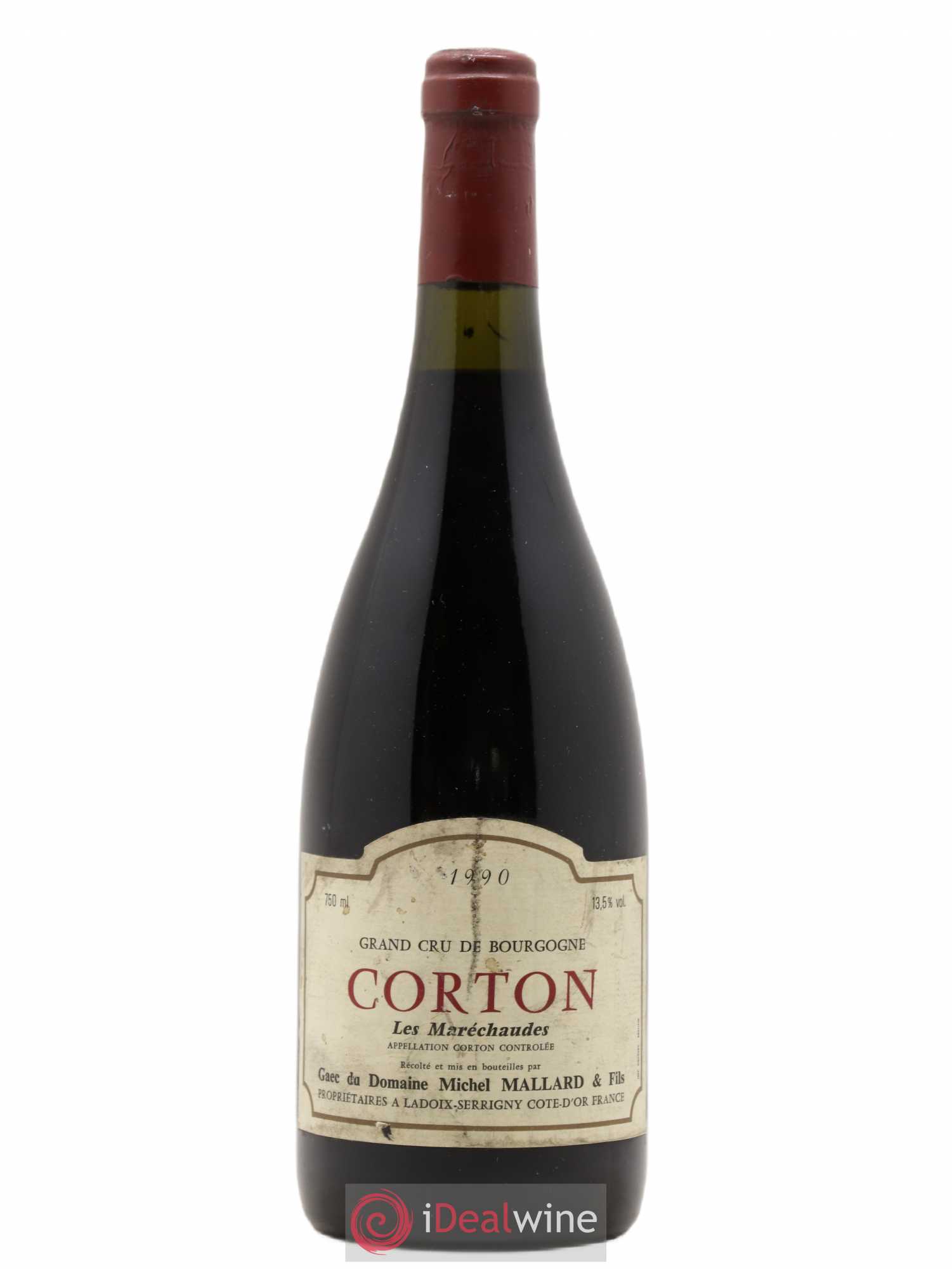 Corton Grand Cru Les Maréchaudes Michel Mallard & Fils 1990 - Posten von 1 Flasche - 0