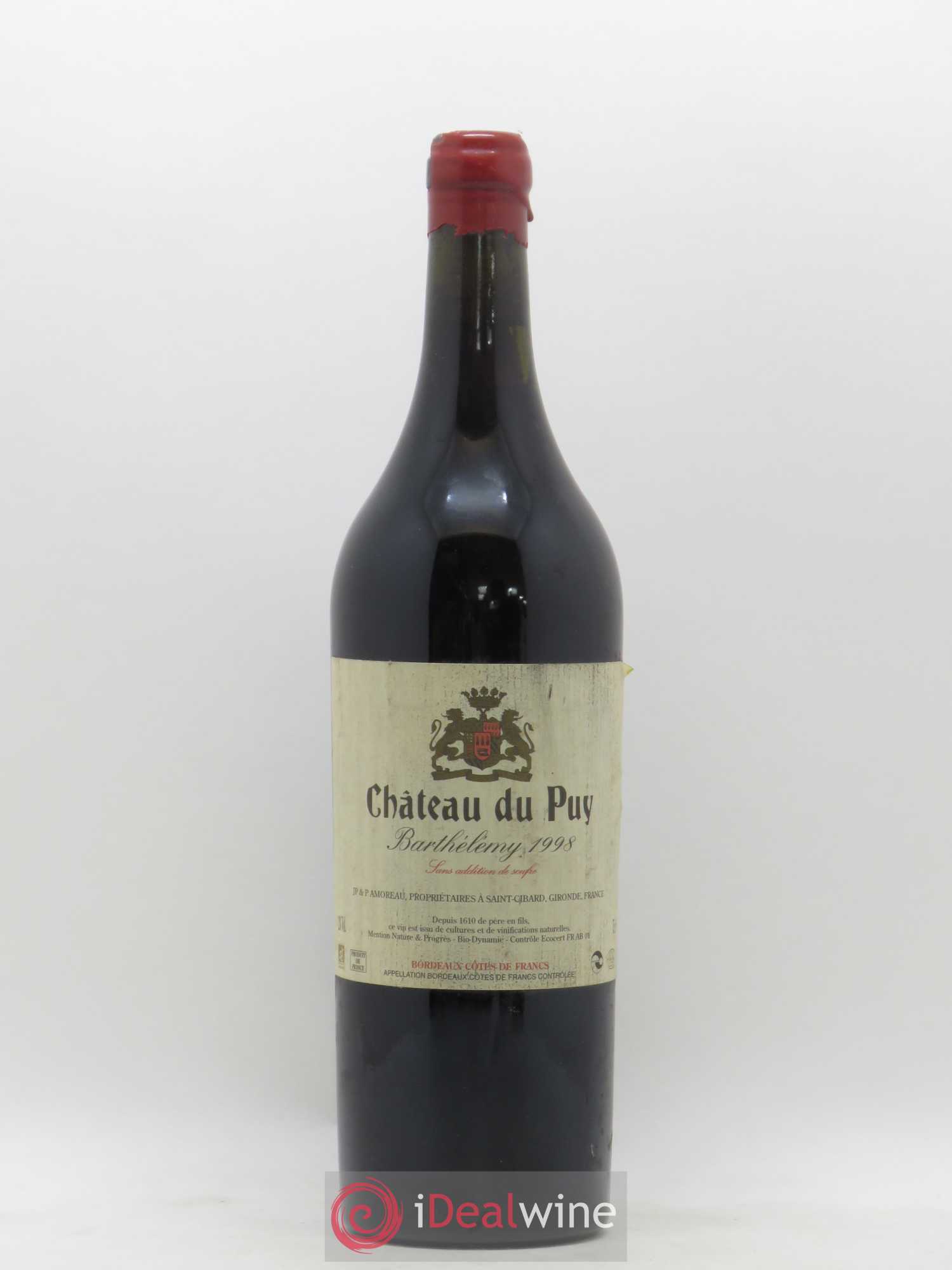 Le Puy - Cuvée Barthélemy 1998 - Lot de 1 bouteille - 0