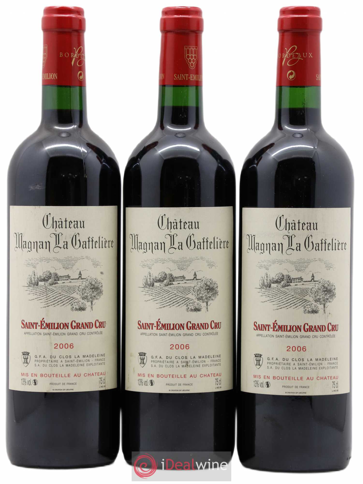 Château Magnan la Gaffelière 2006 - Lot de 3 bouteilles - 0