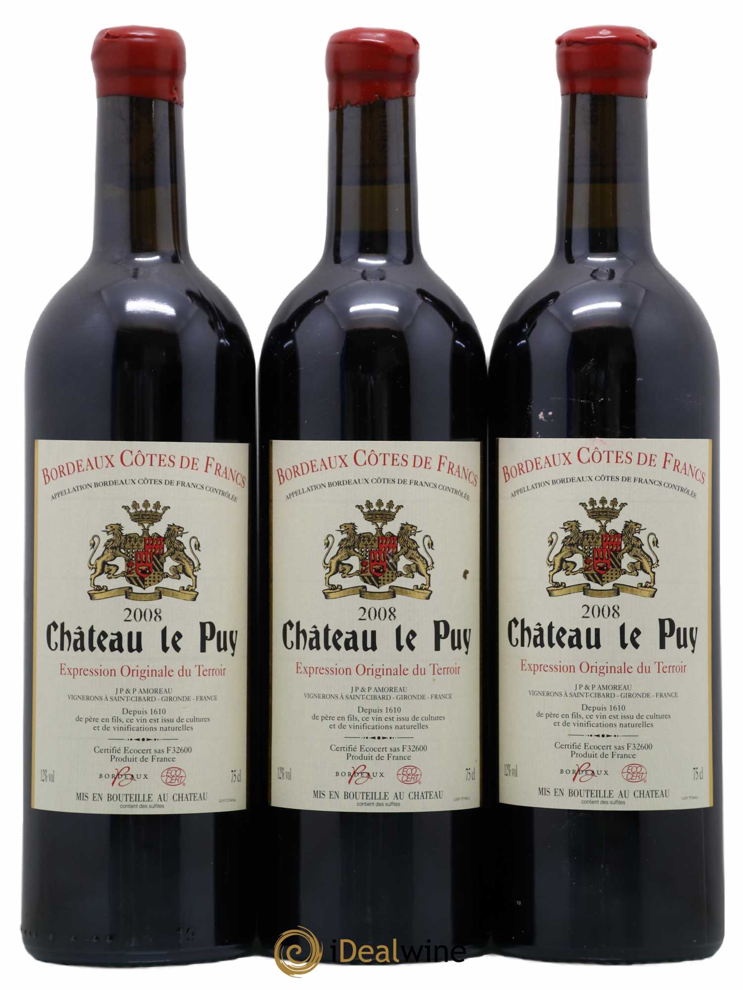 Château Le Puy 2008 - Lot de 3 bouteilles - 0