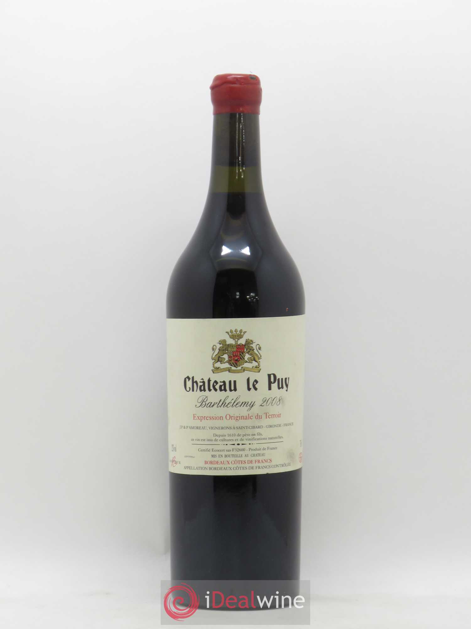 Le Puy - Cuvée Barthélemy 2008 - Lot de 1 bouteille - 0