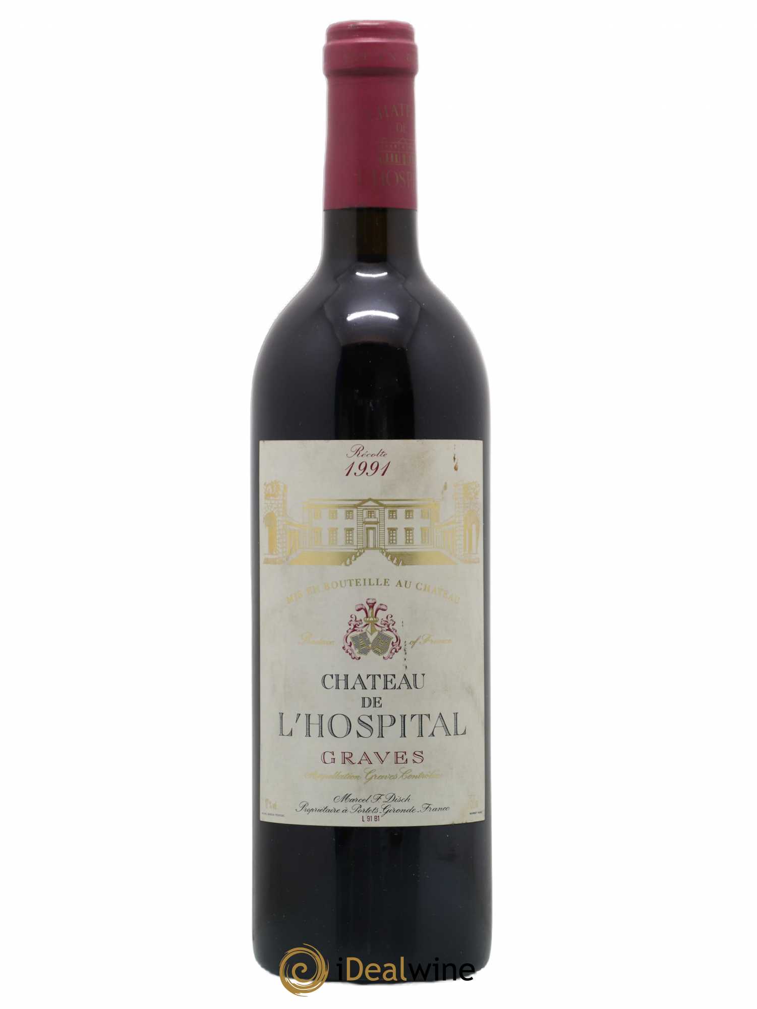 Graves Chateau de l'Hospital 1991 - Lot de 1 bouteille - 0