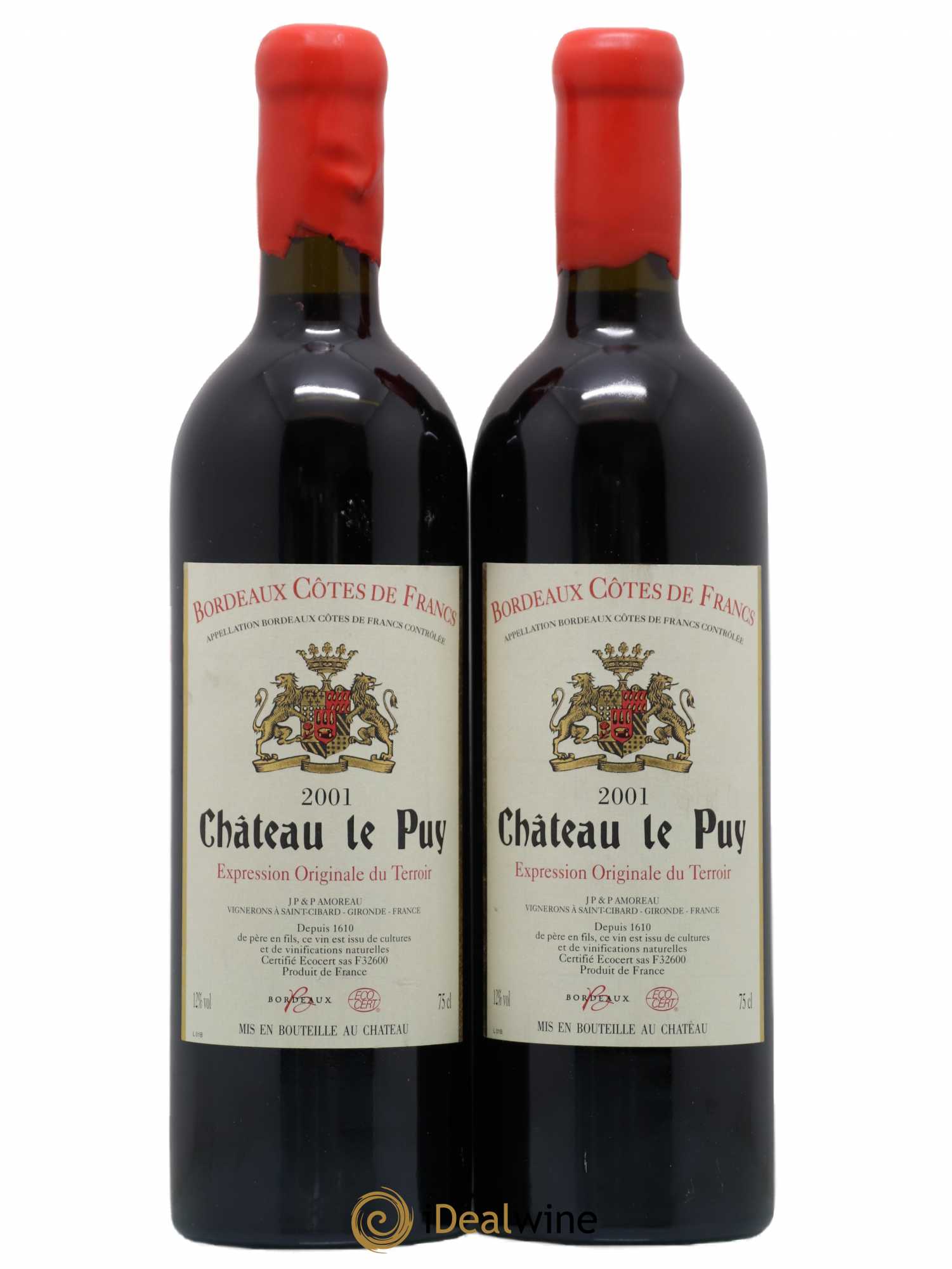 Château Le Puy 2001 - Lot de 2 bouteilles - 0