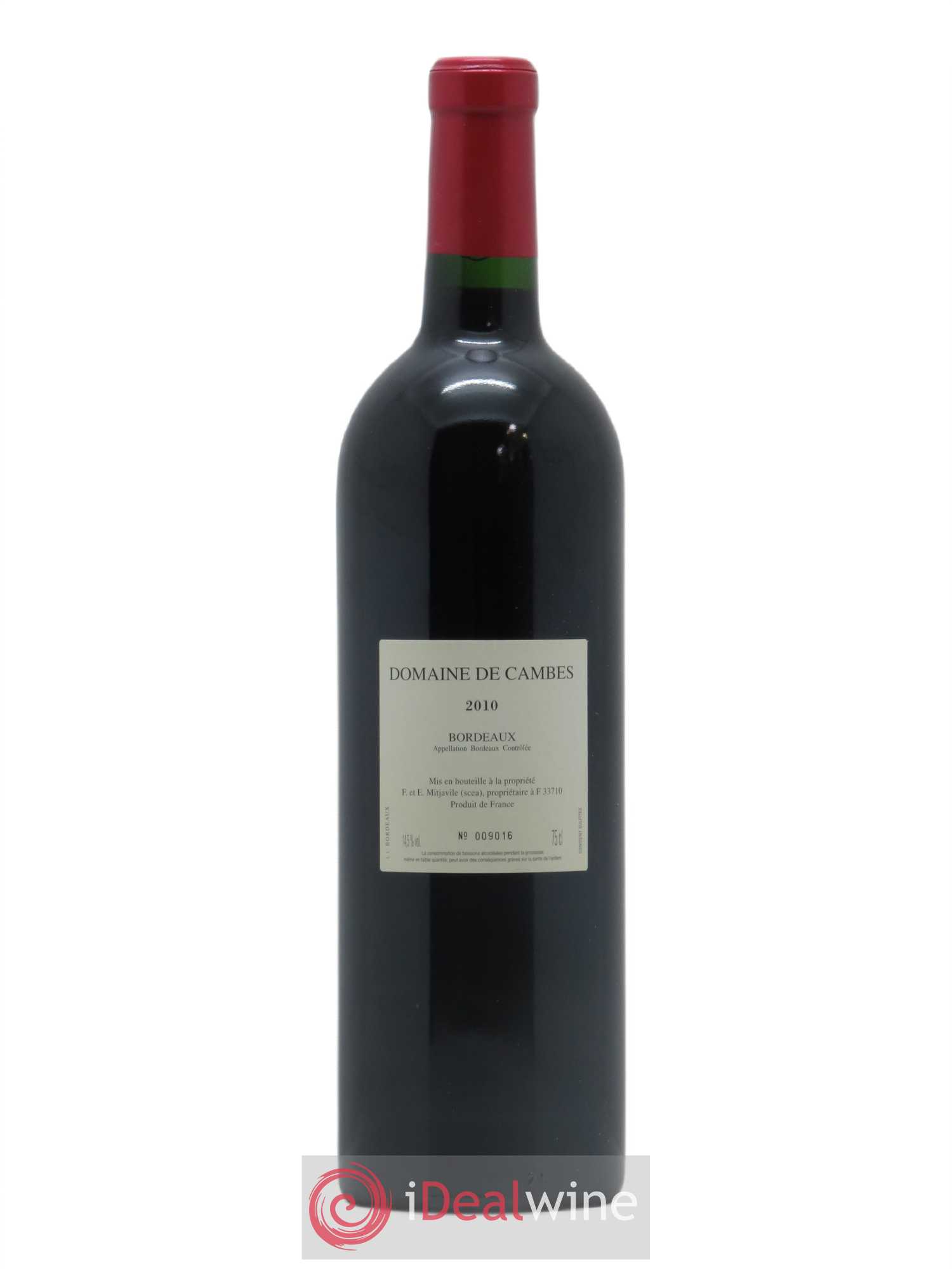 Domaine de Cambes (CBO à partir de 12 bts) 2010 - Lot de 1 bouteille - 1