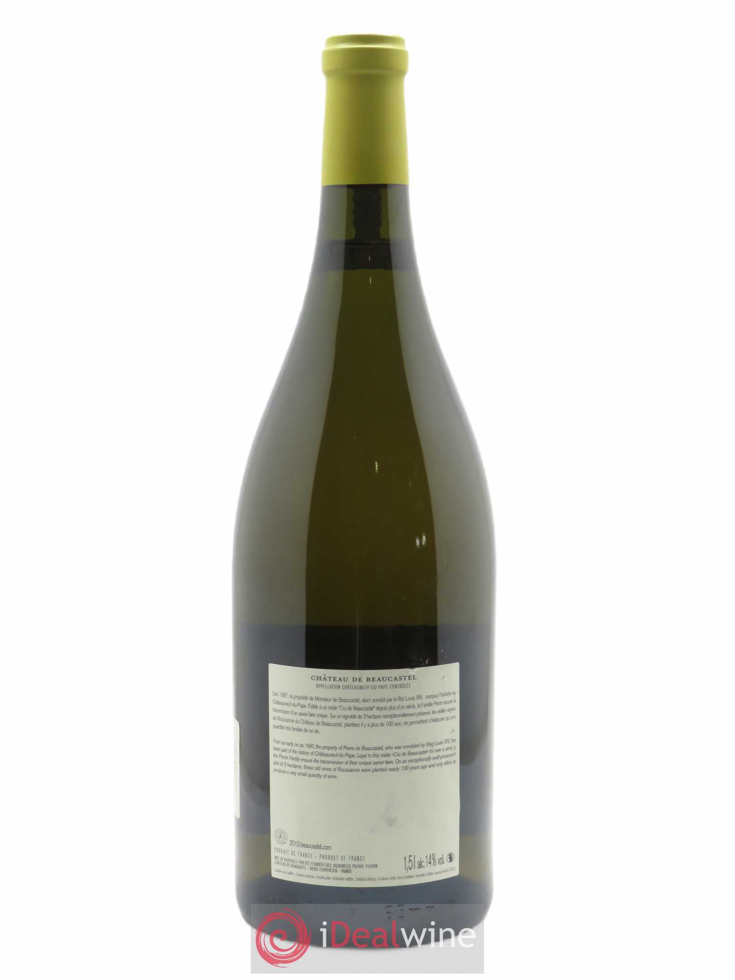 Châteauneuf-du-Pape Château de Beaucastel Vieilles vignes Roussanne Famille Perrin 2012 - Lot de 1 magnum - 1