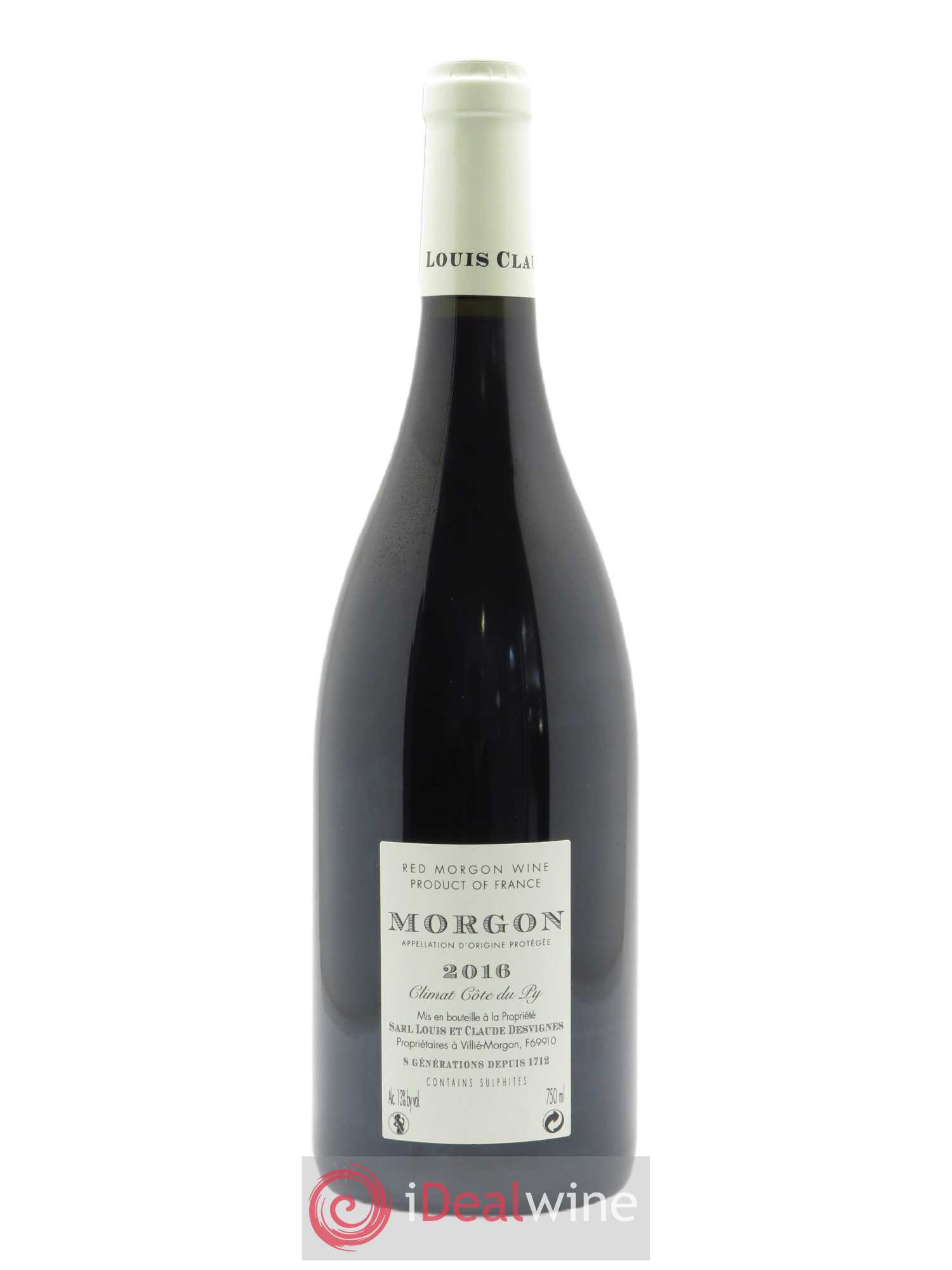 Morgon Côte de Py Javernières Louis-Claude Desvignes 2016 - Lot de 1 bouteille - 1