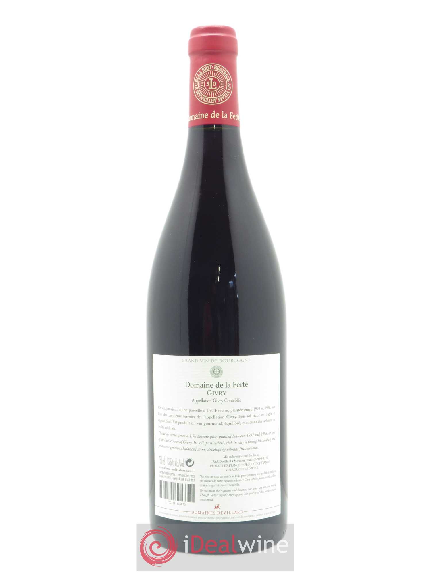 Givry Domaine de la Ferté 2017 - Lot de 1 bouteille - 1