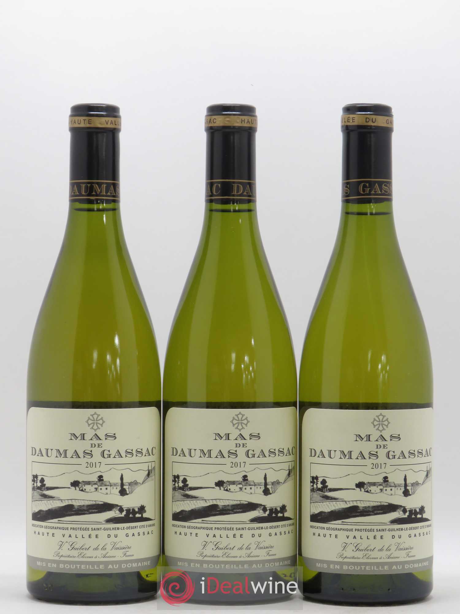Saint-Guilhem-le-Désert - Cité d'Aniane Mas Daumas Gassac Famille Guibert de La Vaissière 2017 - Lot de 3 bouteilles - 0
