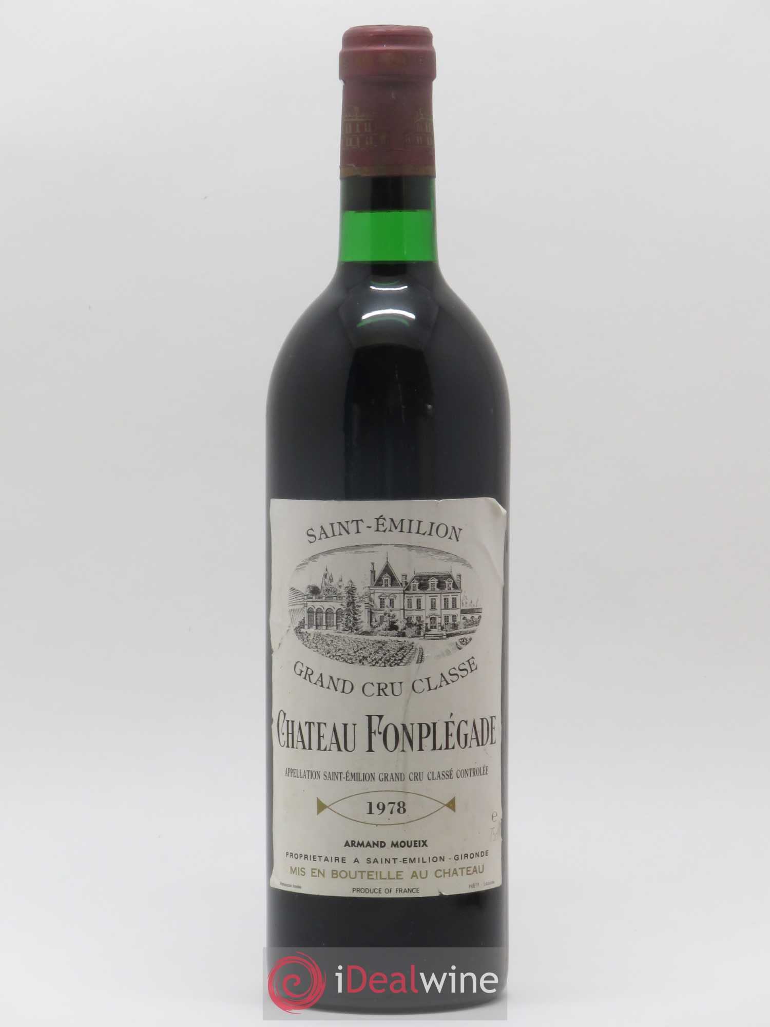 Château Fonplegade Grand Cru Classé 1978 - Lot de 1 bouteille - 0