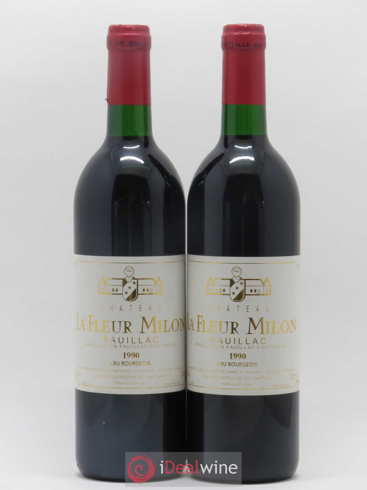 Château la Fleur Milon Cru Bourgeois 1990 - Lot de 2 bouteilles - 0