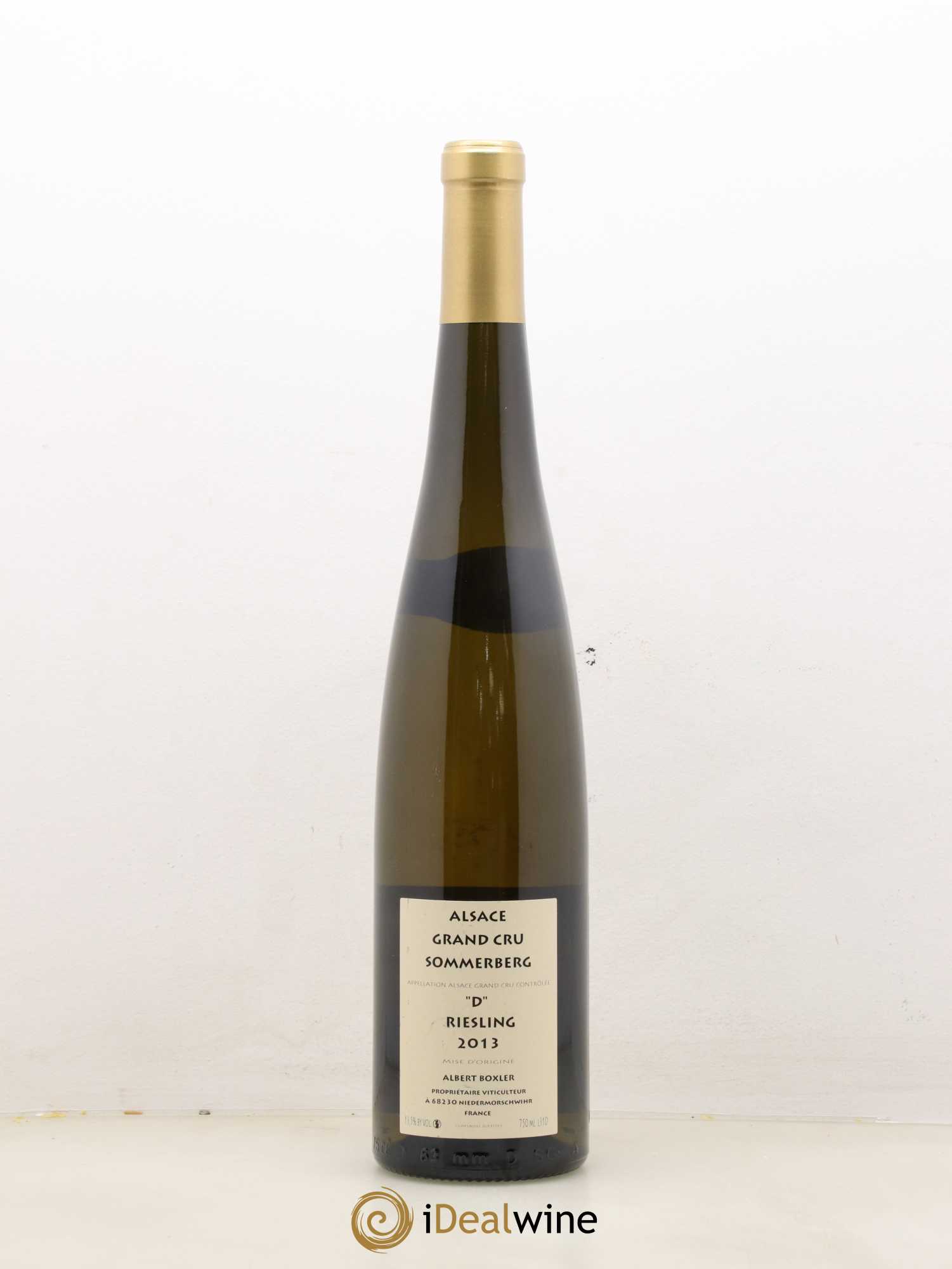 Alsace Riesling Grand Cru Sommerberg D Albert Boxler 2013 - Lot de 1 bouteille - 1