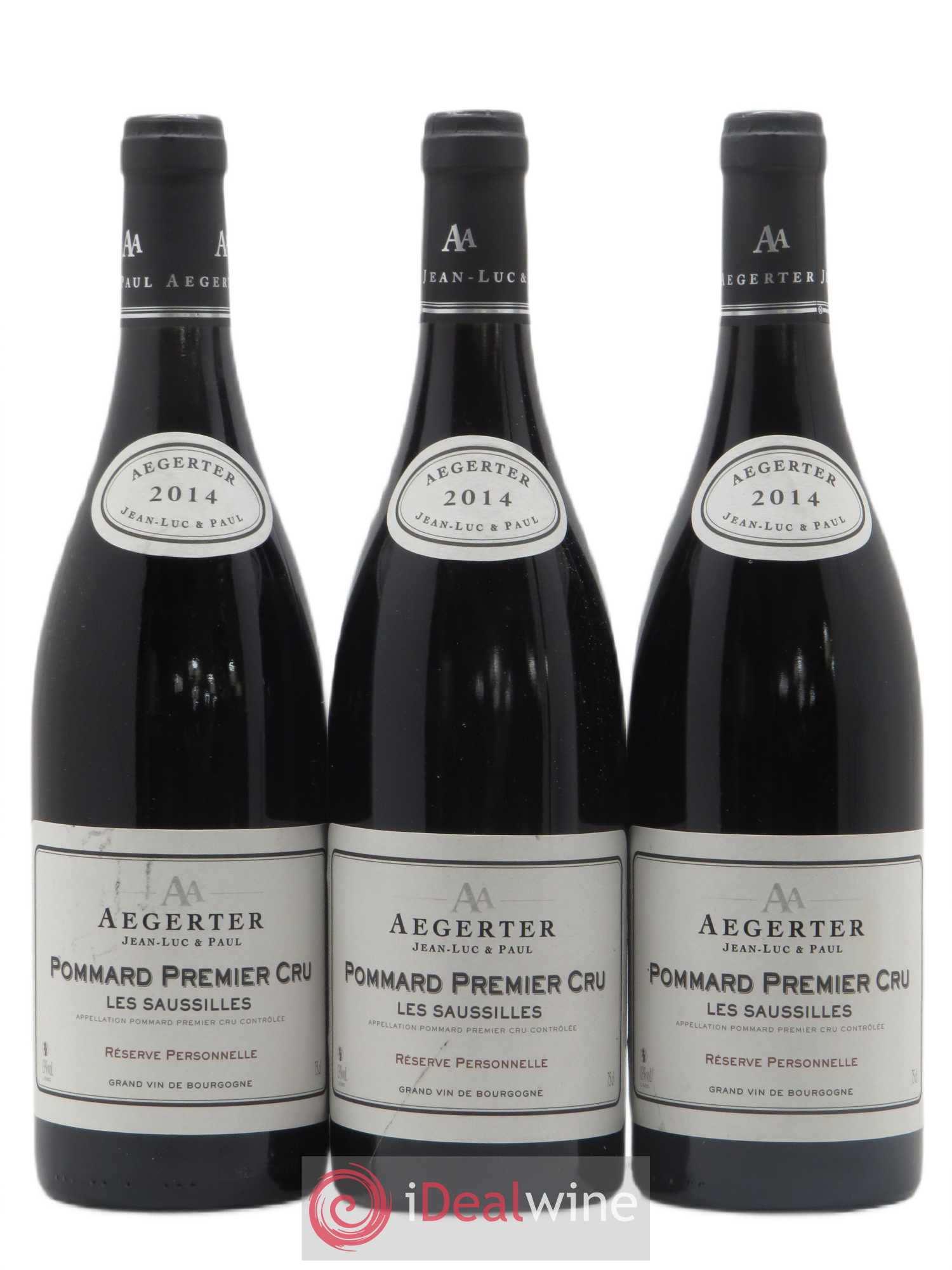 Pommard 1er Cru Les Saussilles Aegerter Réserve personnelle 2014 - Lotto di 3 bottiglie - 0