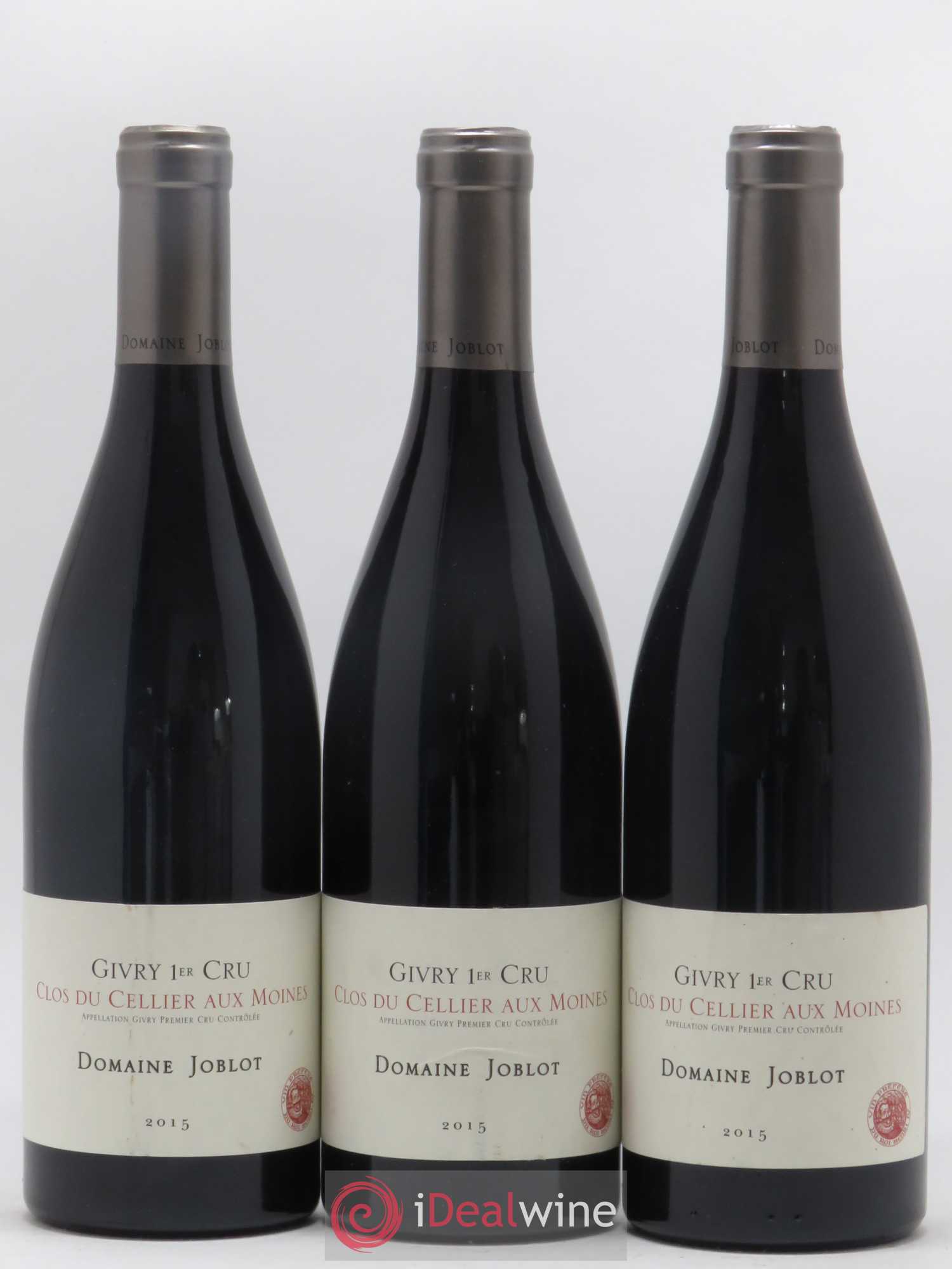 Givry 1er Cru Clos du Cellier aux Moines Joblot (Domaine) 2015 - Lot de 3 bouteilles - 0