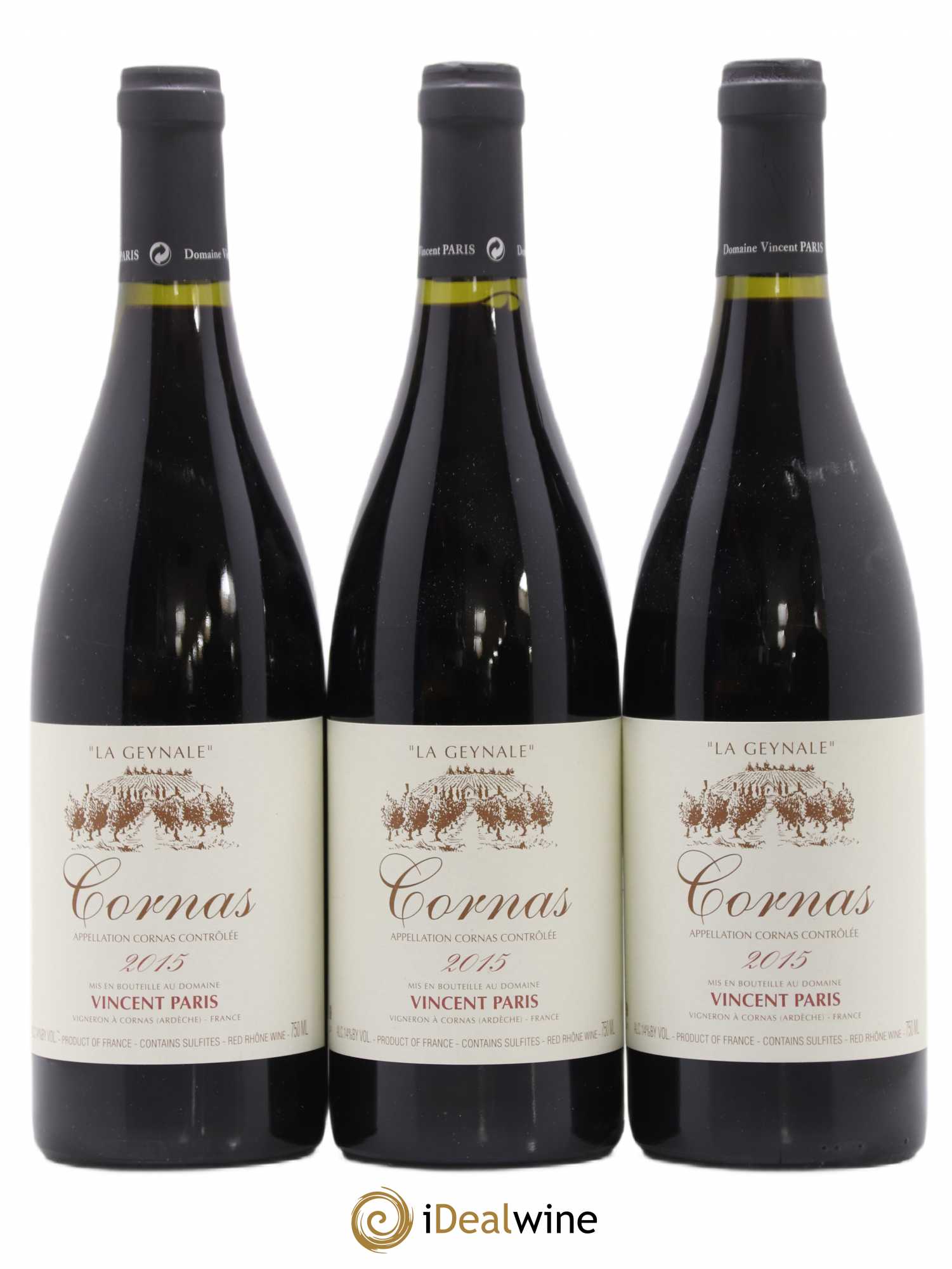 Cornas La Geynale Vincent Paris 2015 - Lot de 3 bouteilles - 0
