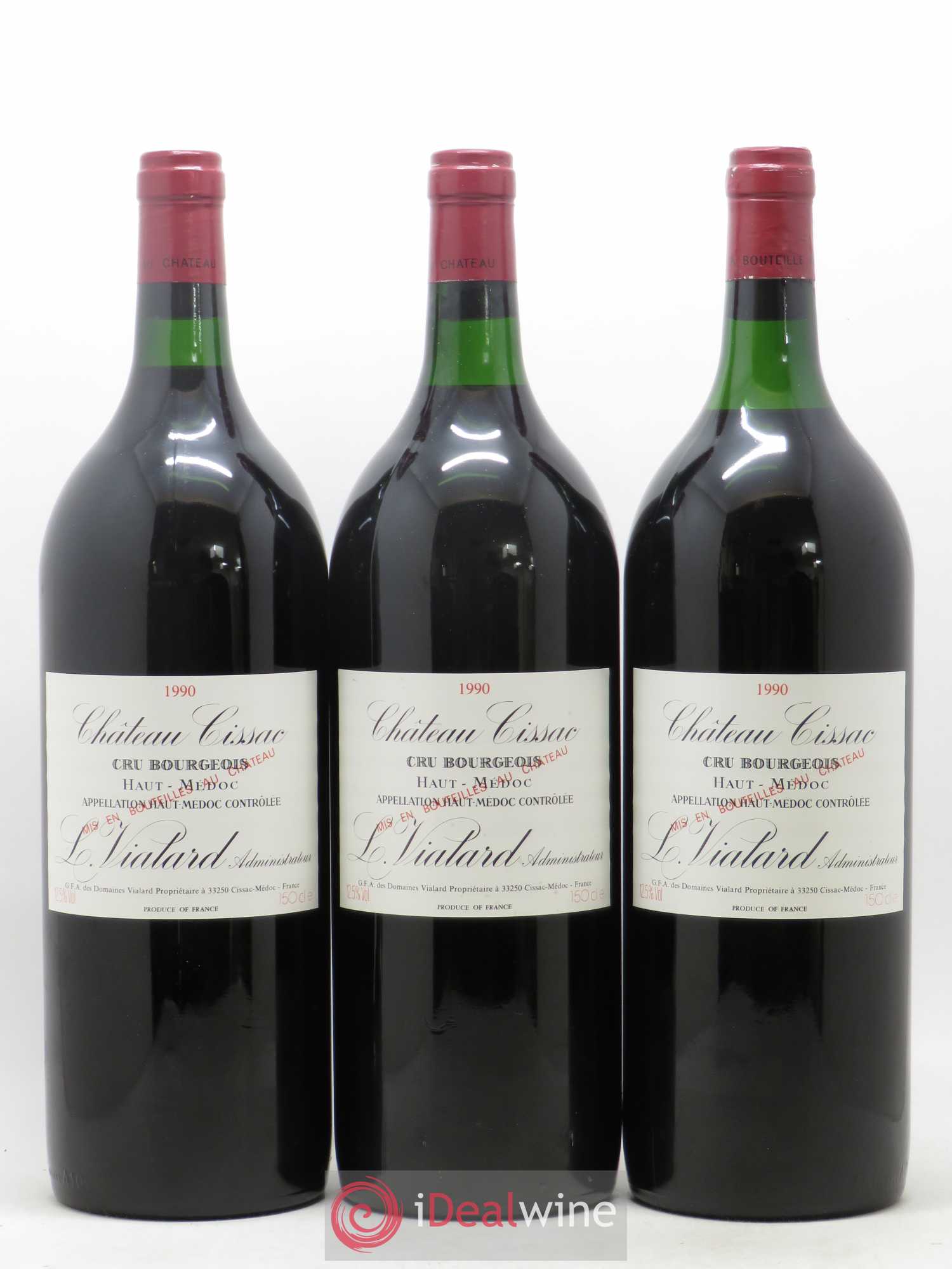 Château Cissac Cru Bourgeois 1990 - Lot de 6 magnums - 2