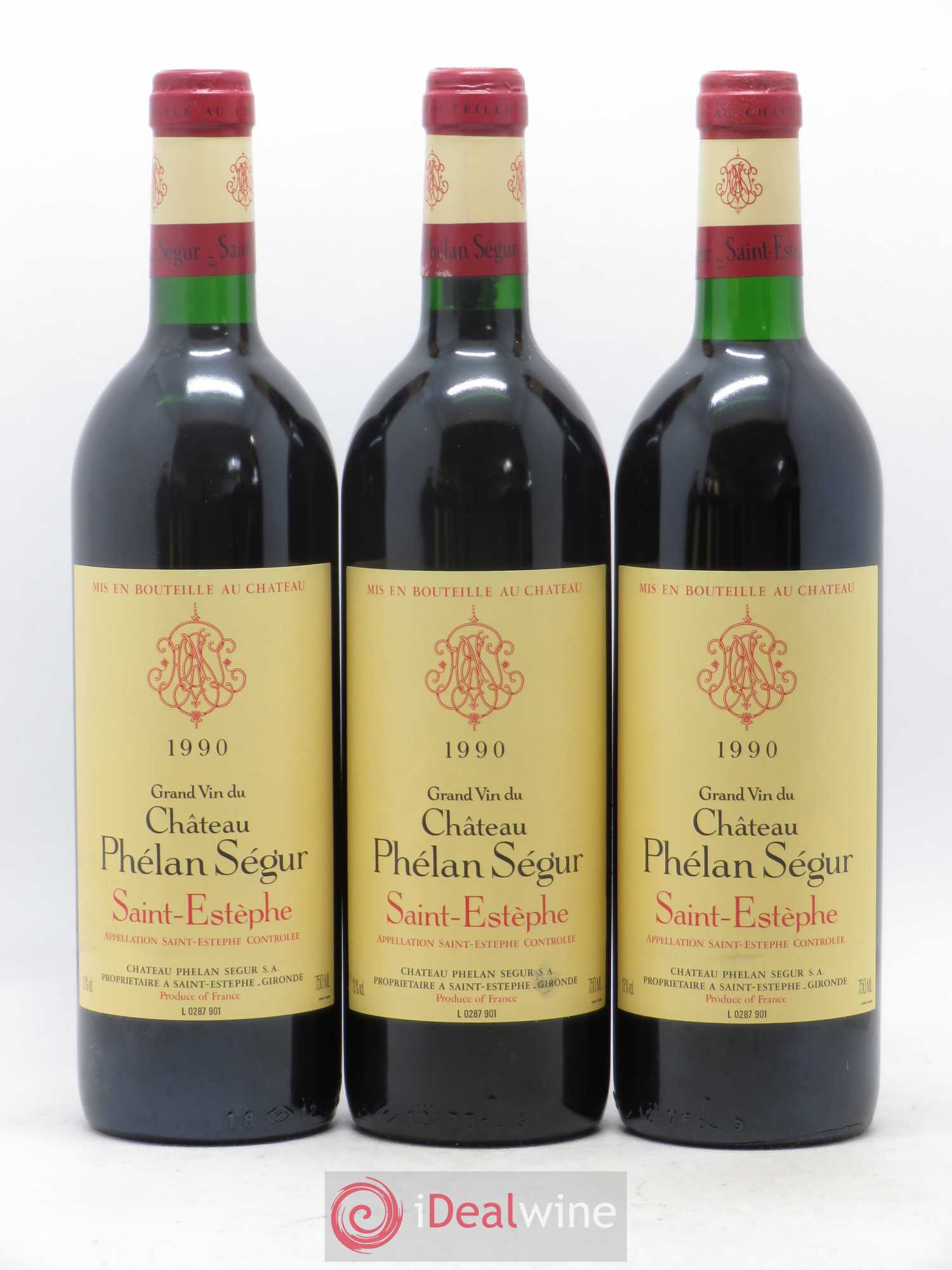 Château Phélan Ségur 1990 - Lot de 6 bouteilles - 1