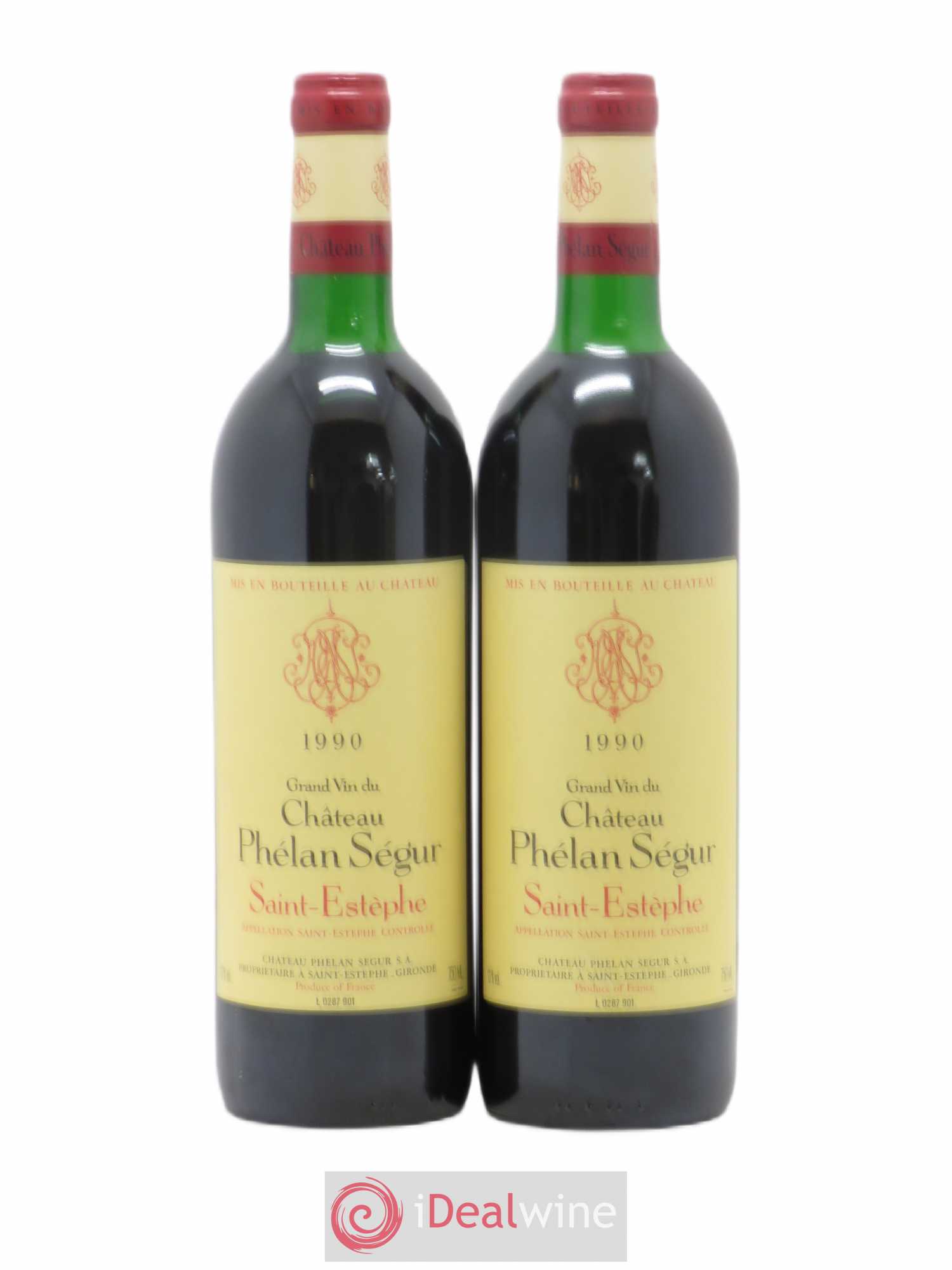 Château Phélan Ségur 1990 - Lot de 2 bouteilles - 0