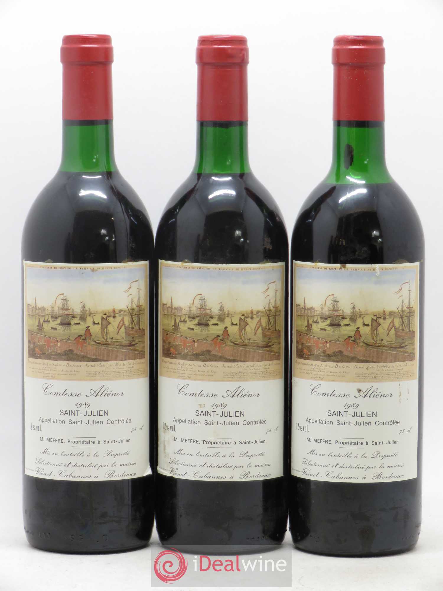 Saint-Julien Comtesse Alienor 1989 - Lot de 6 bouteilles - 1