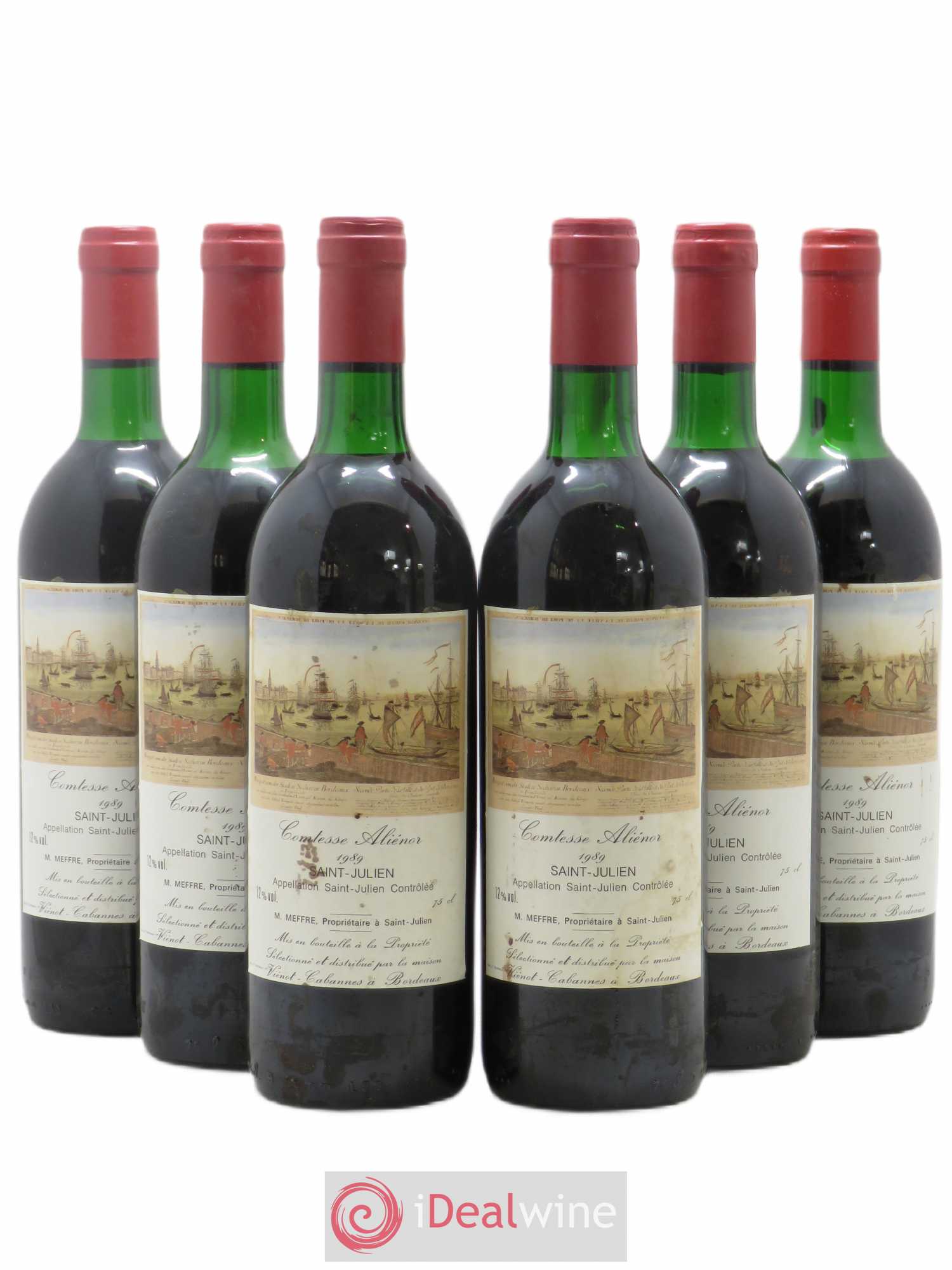 Saint-Julien Comtesse Alienor 1989 - Lot de 6 bouteilles - 0