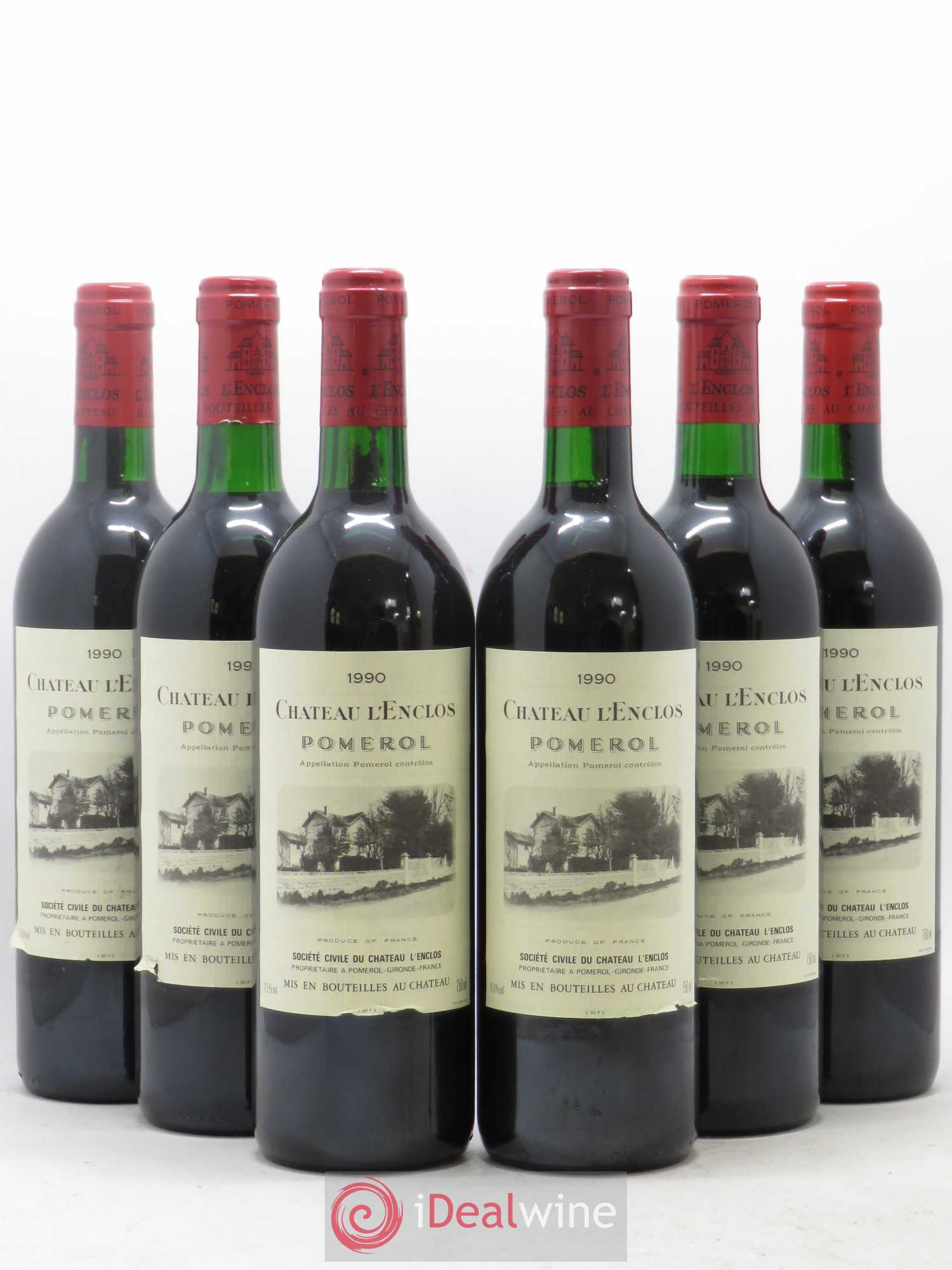 Château l' Enclos 1990 - Lot de 6 bouteilles - 0