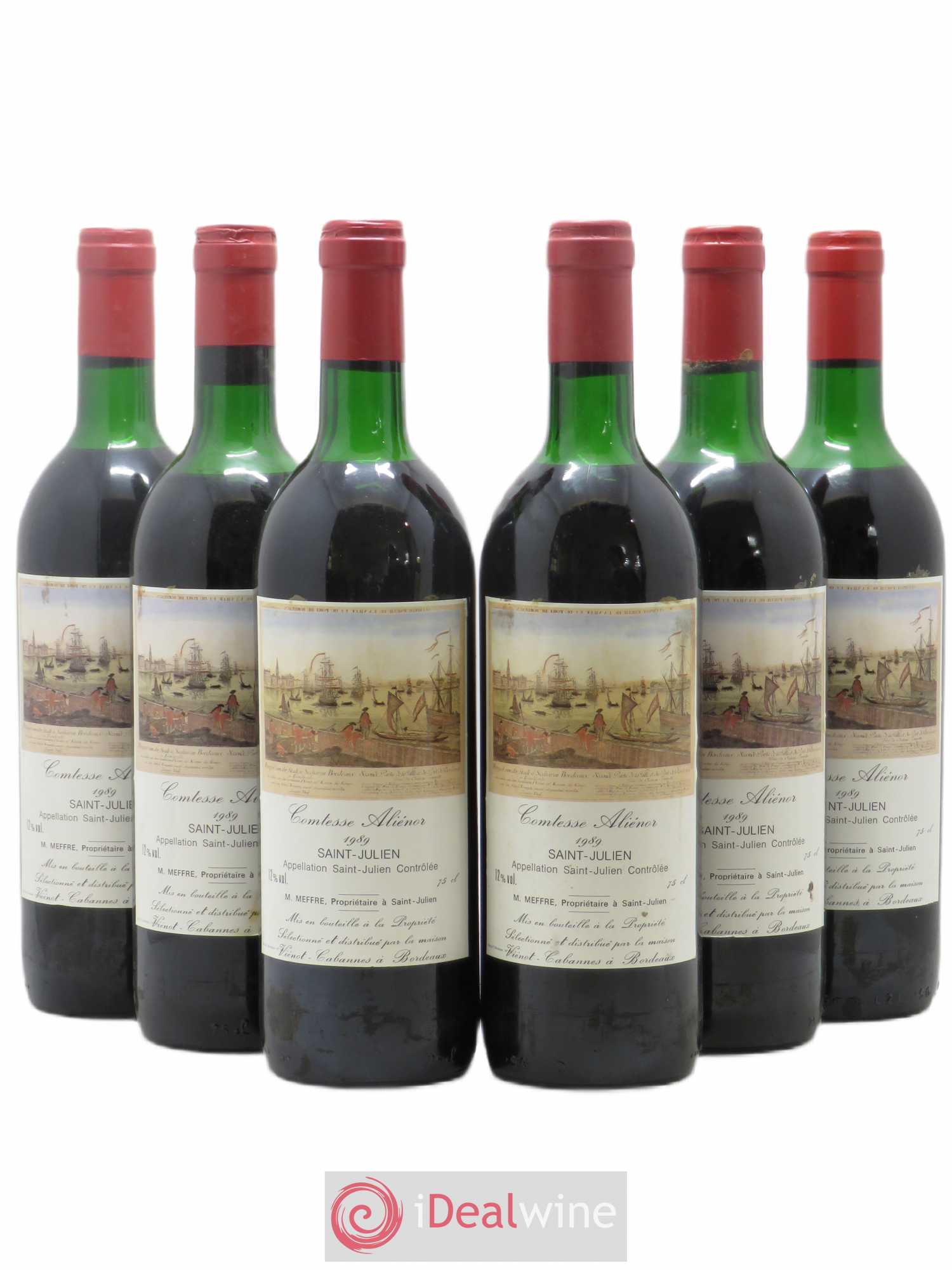 Saint-Julien Comtesse Alienor 1989 - Lot de 6 bouteilles - 0