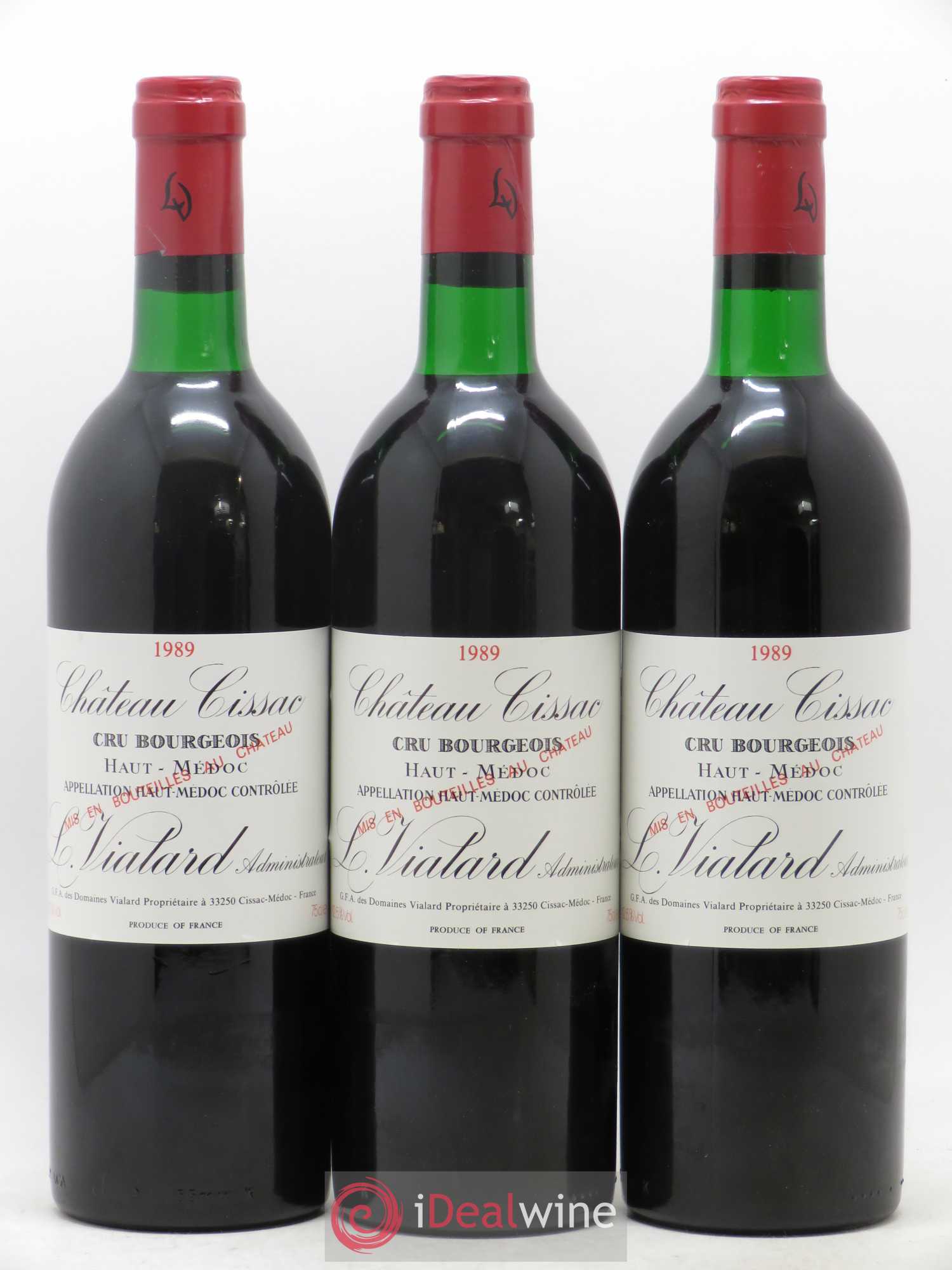 Château Cissac Cru Bourgeois 1989 - Lot de 6 bouteilles - 2