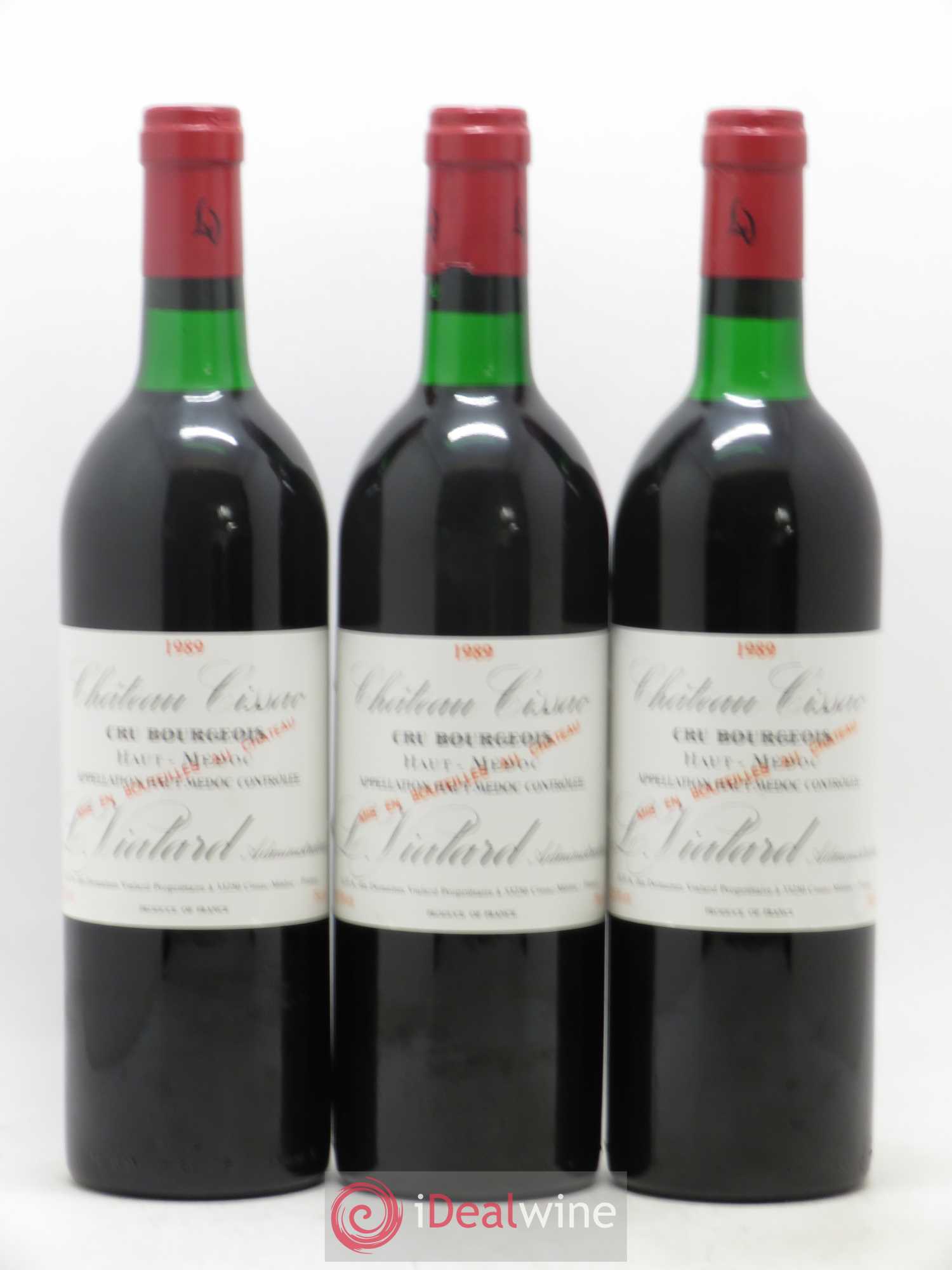 Château Cissac Cru Bourgeois 1989 - Lot de 12 bouteilles - 1