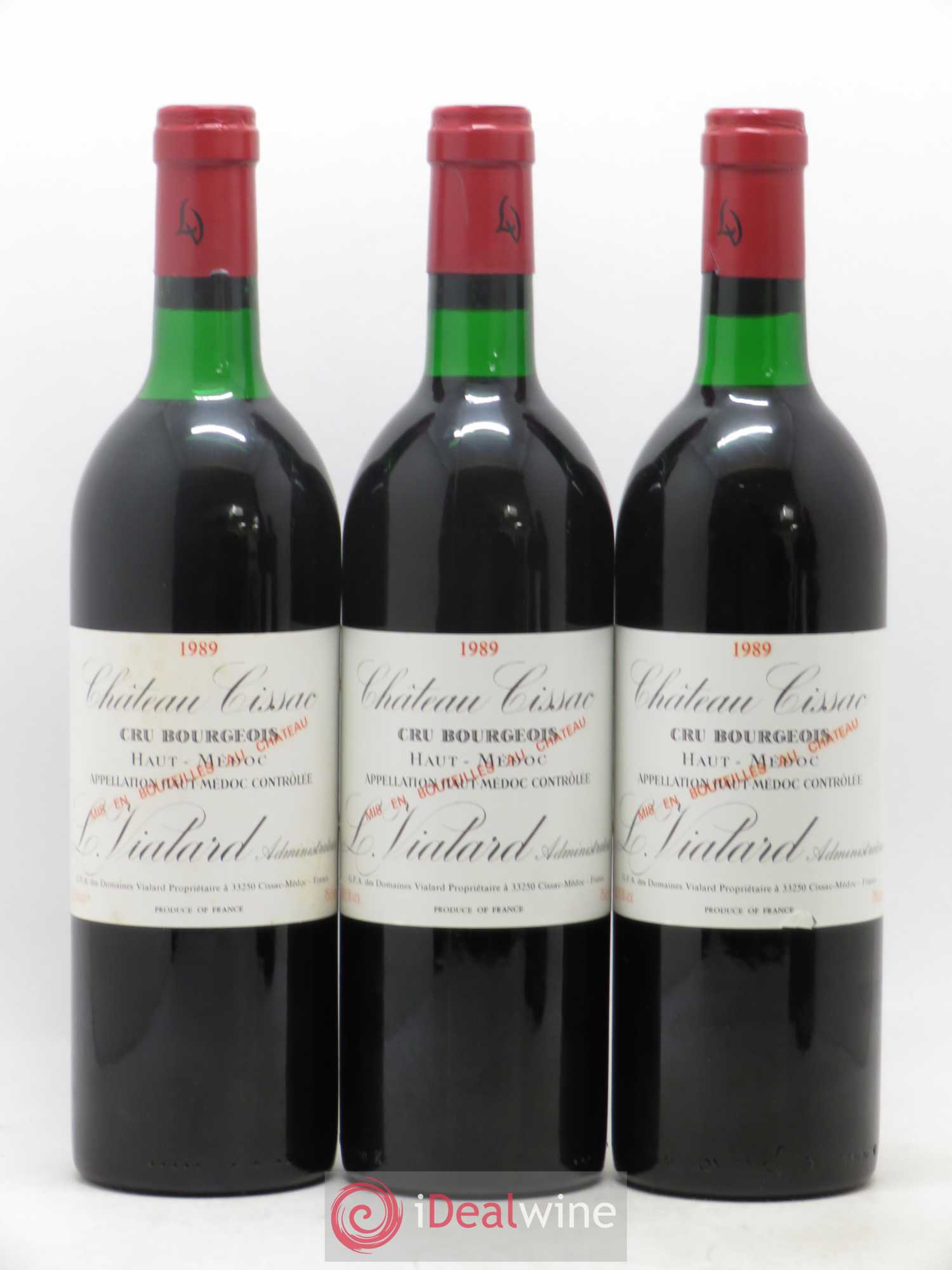 Château Cissac Cru Bourgeois 1989 - Lot de 12 bouteilles - 3