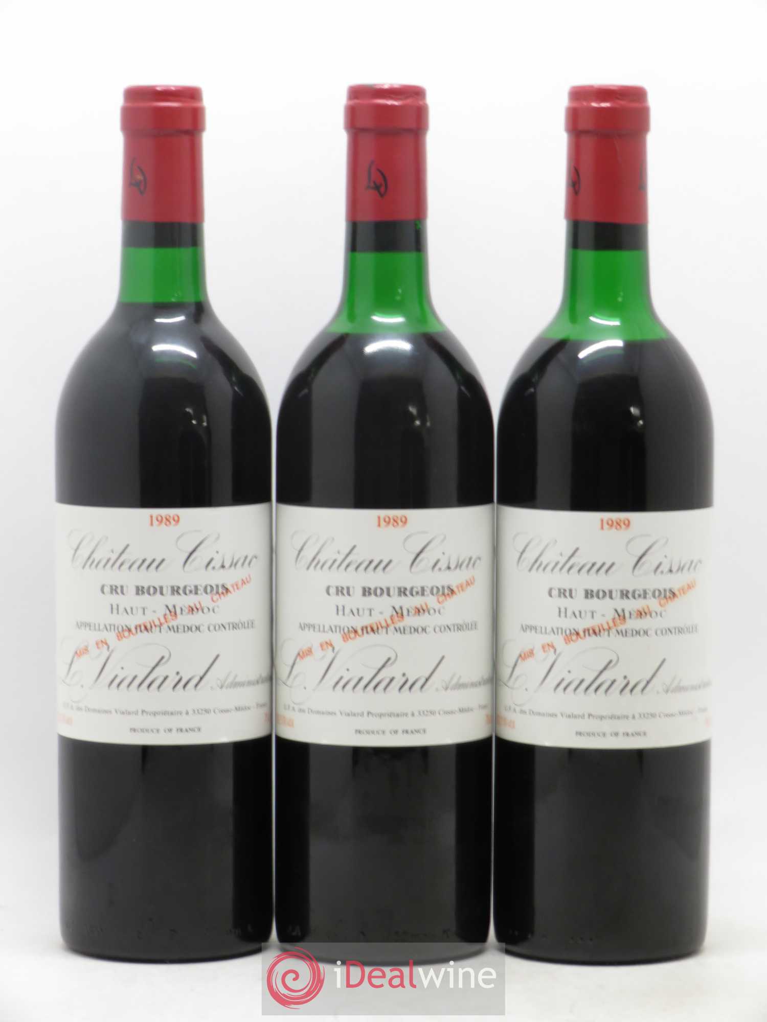 Château Cissac Cru Bourgeois 1989 - Lot de 12 bouteilles - 4