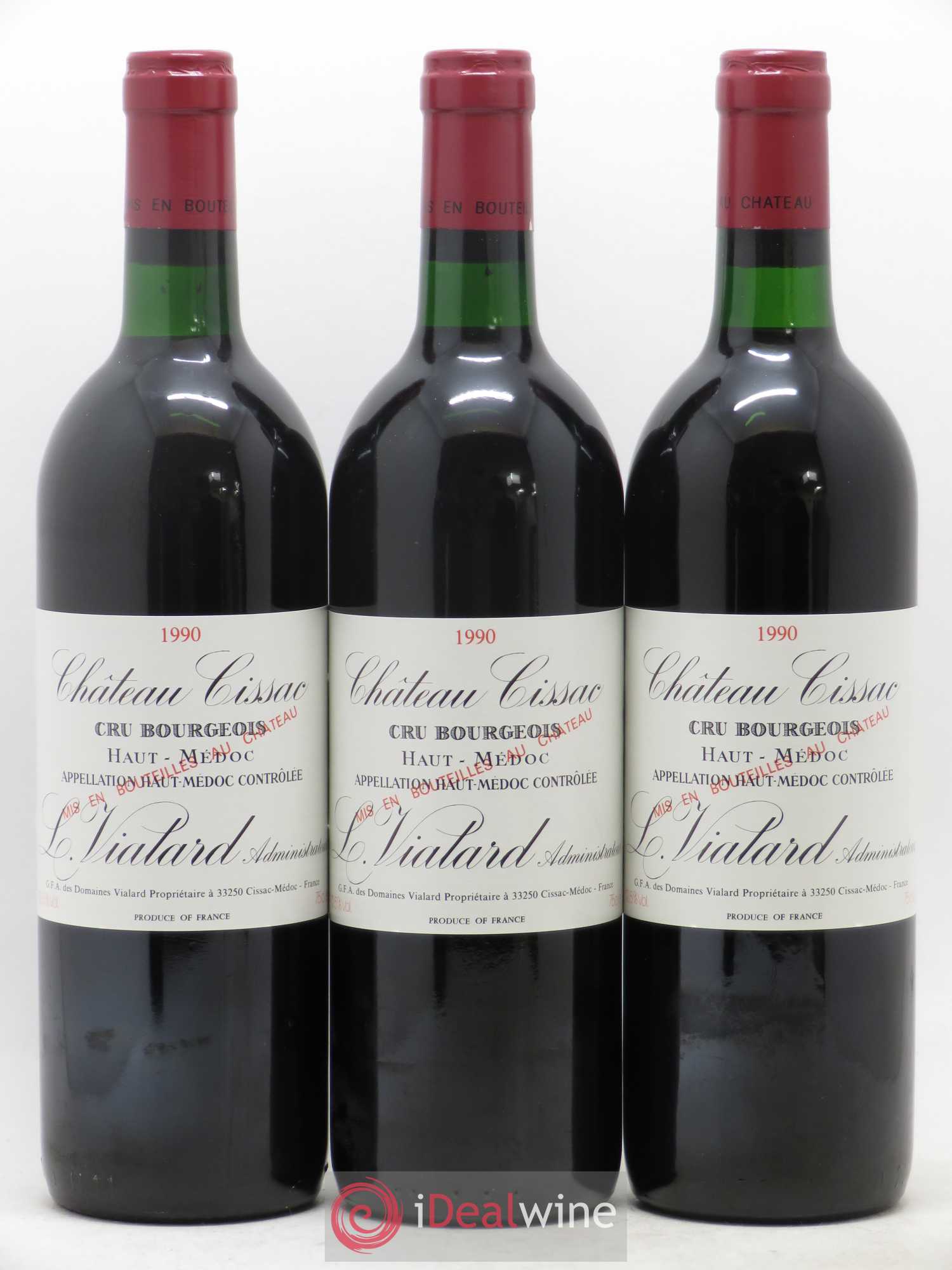 Château Cissac Cru Bourgeois 1990 - Lot de 12 bouteilles - 2