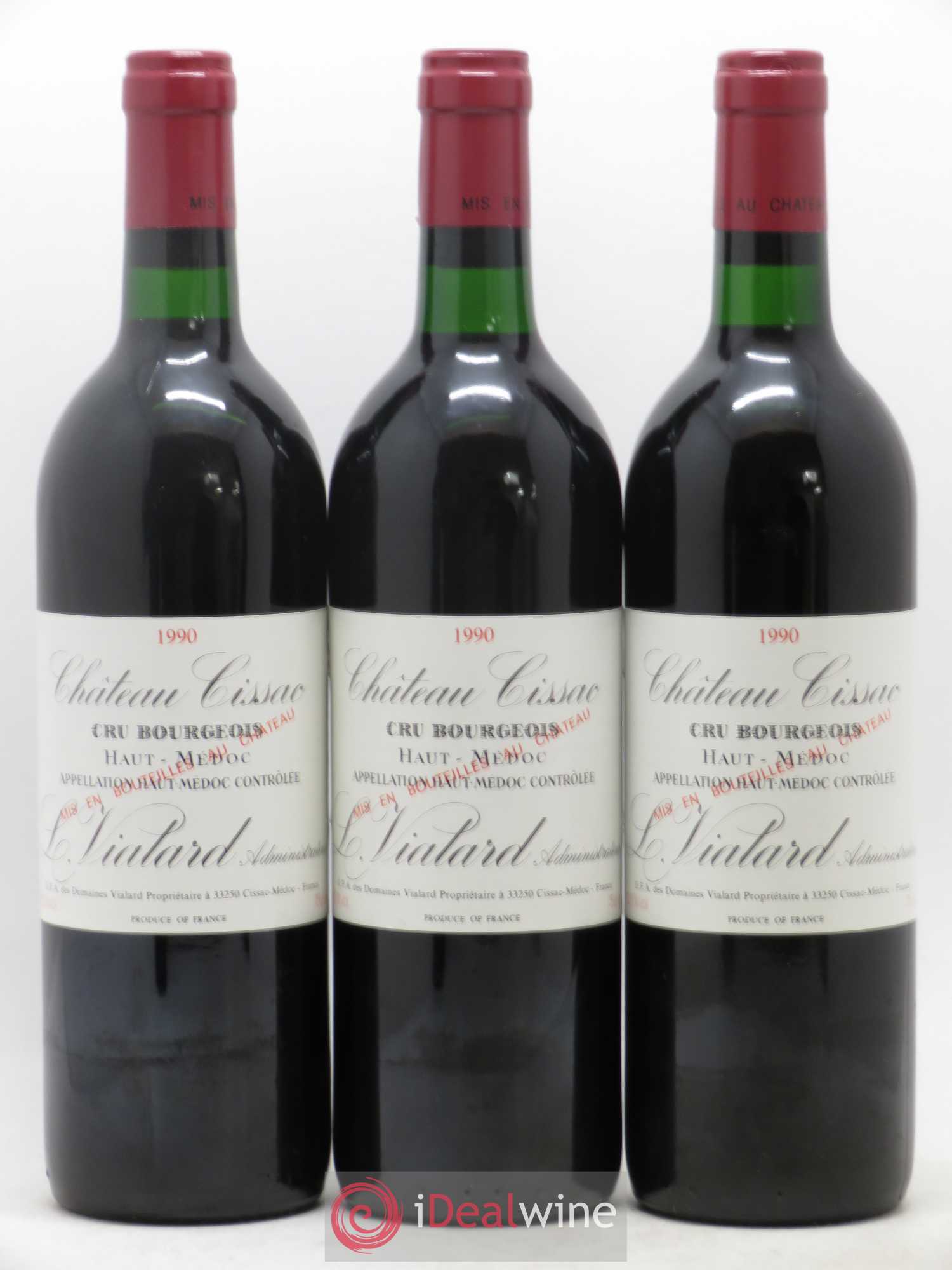 Château Cissac Cru Bourgeois 1990 - Lot de 12 bouteilles - 3