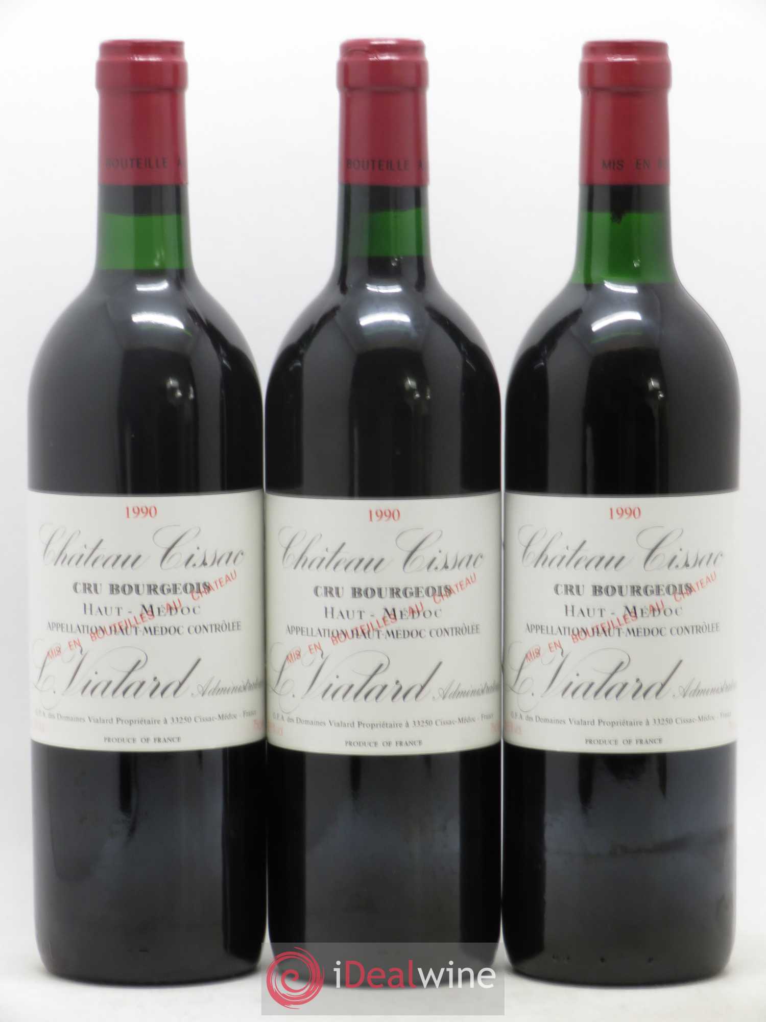 Château Cissac Cru Bourgeois 1990 - Lot de 12 bouteilles - 4