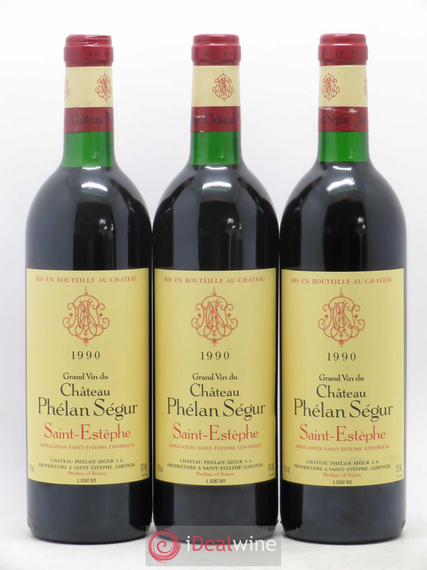 Château Phélan Ségur 1990 - Lot de 12 bouteilles - 1