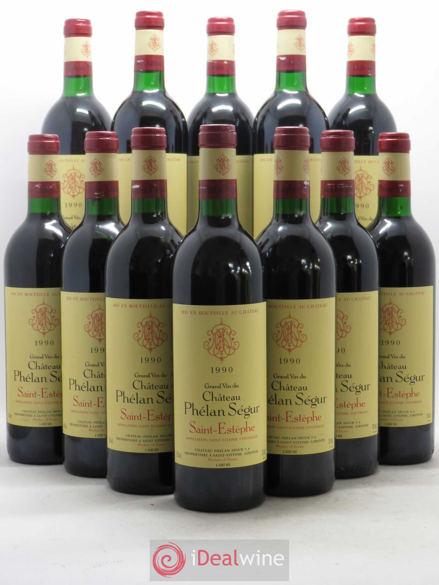 Château Phélan Ségur 1990 - Lot de 12 bouteilles - 0