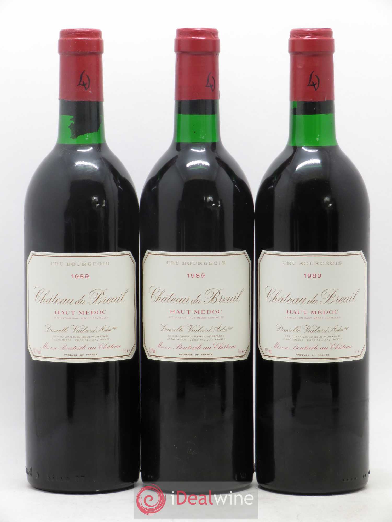 Château du Breuil Cru Bourgeois 1989 - Lot de 6 bouteilles - 1