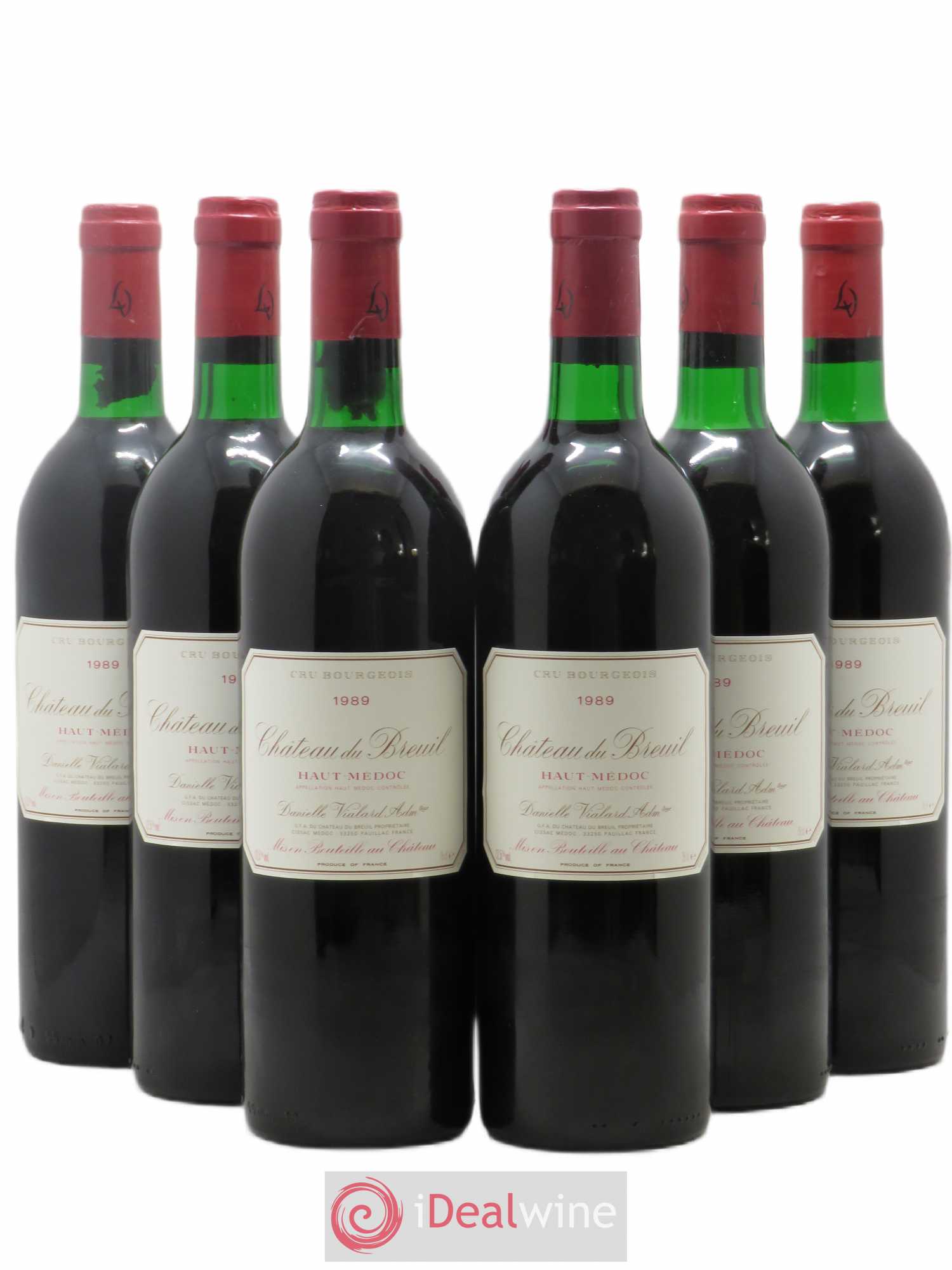 Château du Breuil Cru Bourgeois 1989 - Lot de 6 bouteilles - 0