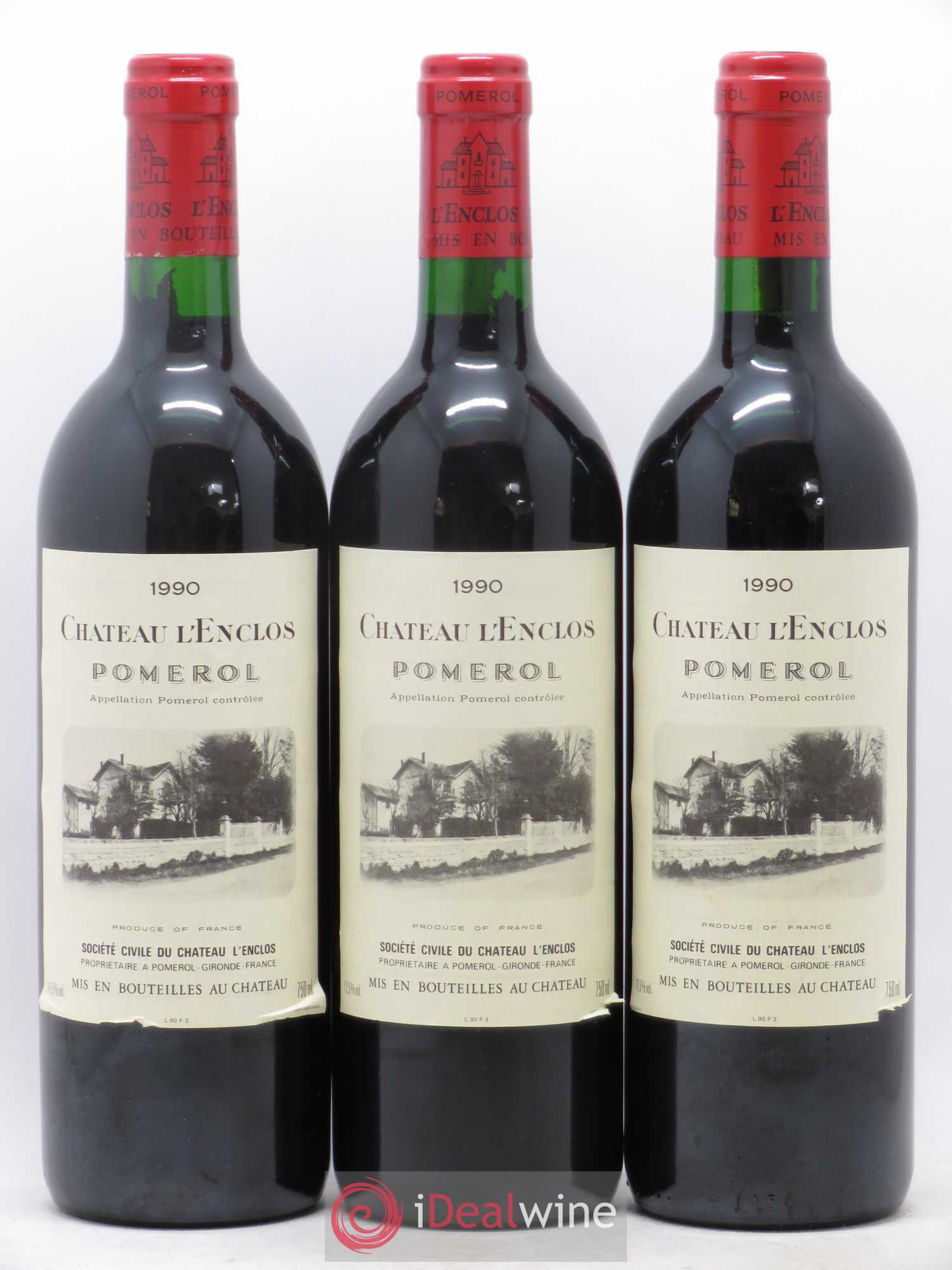 Château l' Enclos 1990 - Lot de 12 bouteilles - 1