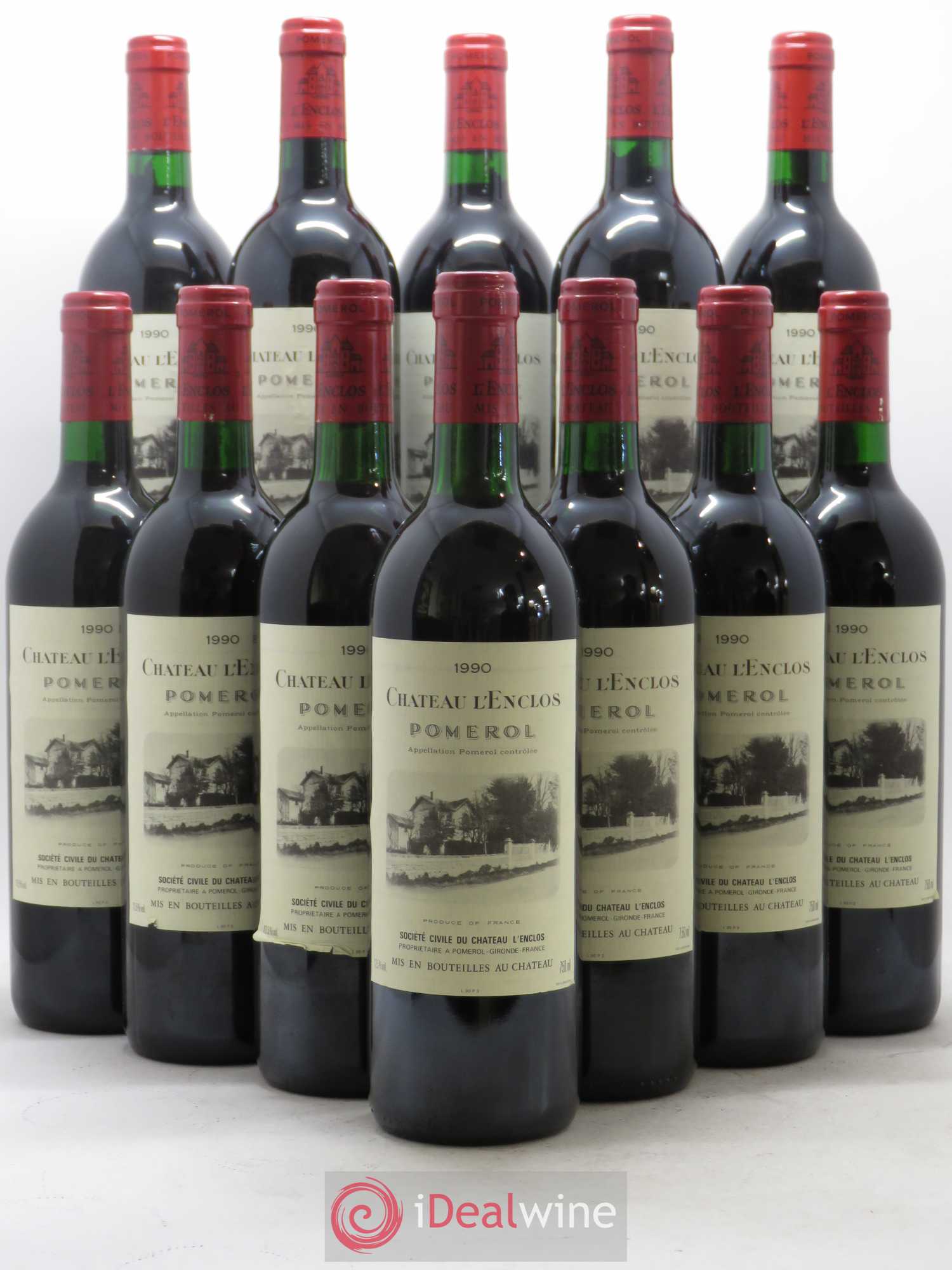 Château l' Enclos 1990 - Lot de 12 bouteilles - 0