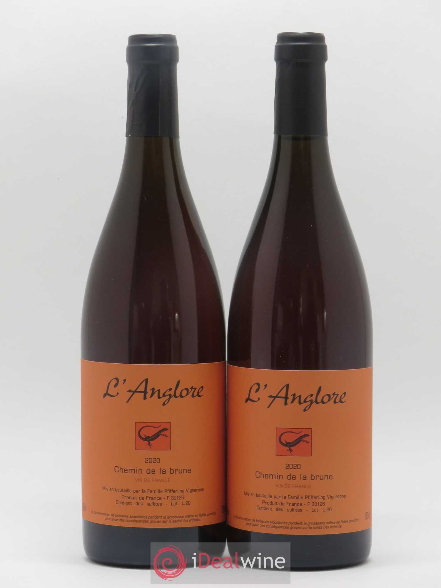 Vin de France Chemin de la brune L'Anglore (senza prezzo di riserva) 2020 - Lotto di 2 bottiglie - 0