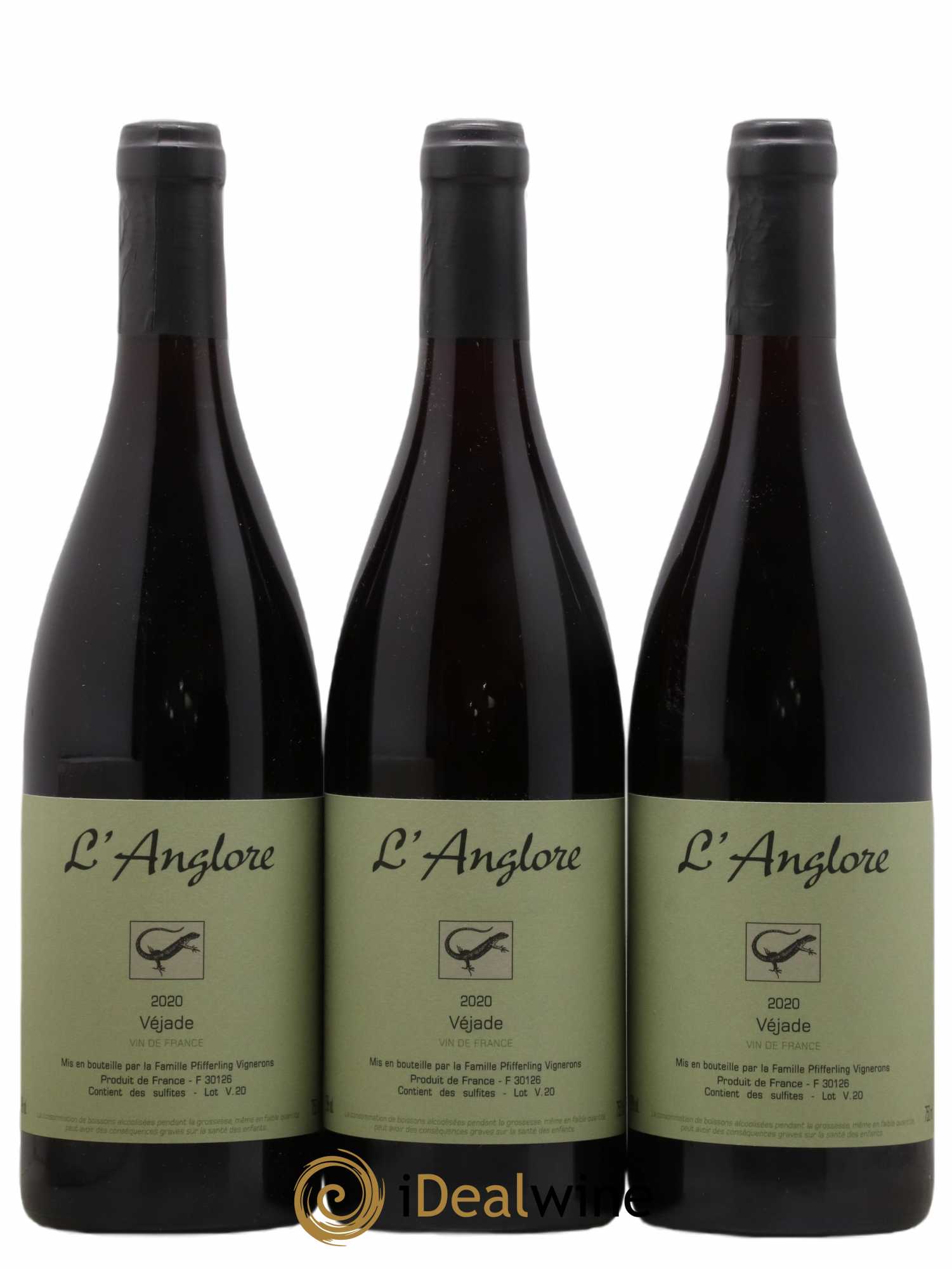 Vin de France Véjade L'Anglore (sans prix de réserve) 2020 - Lot de 3 bouteilles - 0