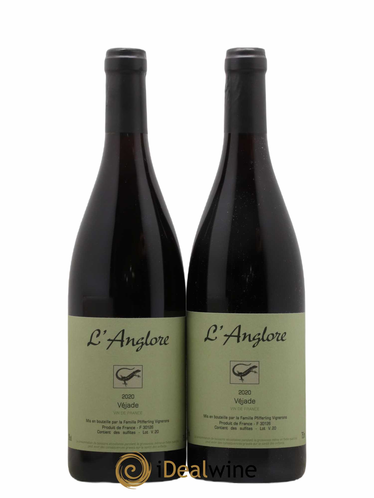 Vin de France Véjade L'Anglore (sans prix de réserve) 2020 - Lot de 2 bouteilles - 0