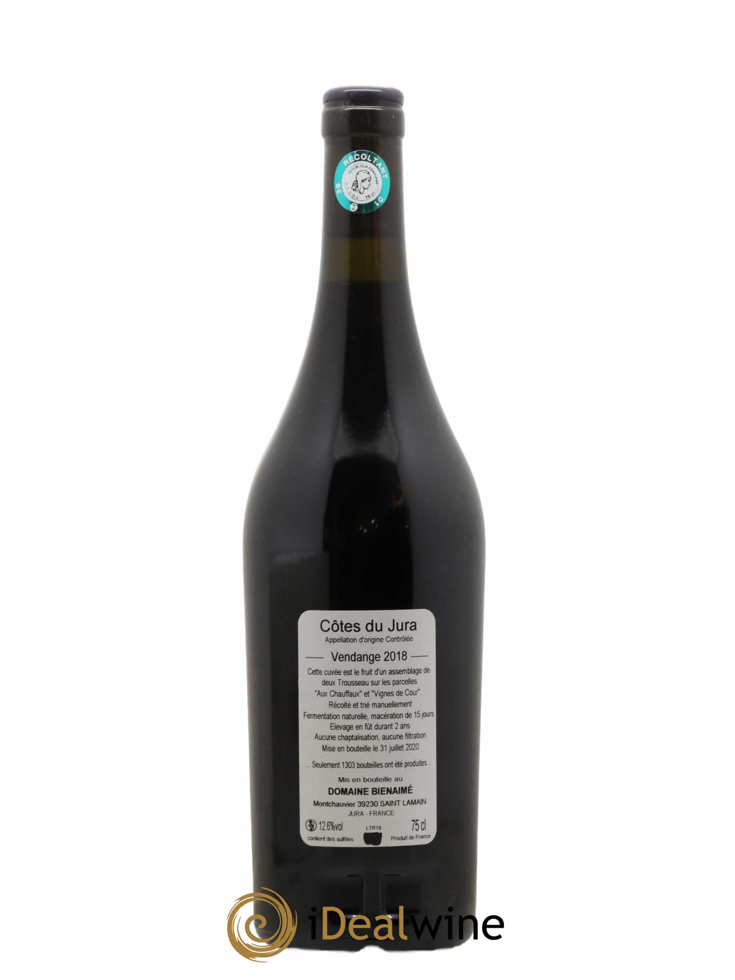 Côtes du Jura Trousseau Bruno Bienaimé  (sans prix de réserve) 2018 - Lot de 1 bouteille - 1