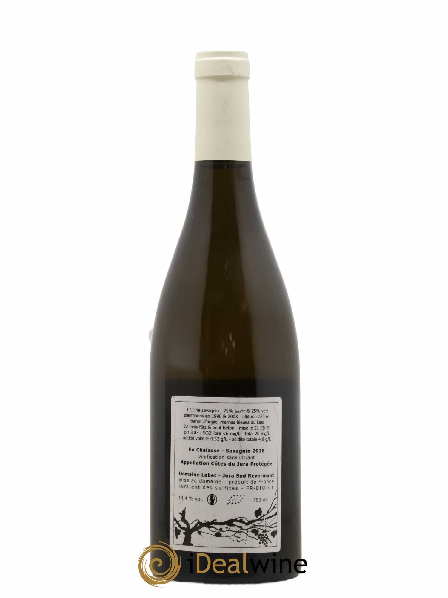 Côtes du Jura Fleur de Savagnin En Chalasse Romain - Julien - Charline Labet (senza prezzo di riserva) 2018 - Lotto di 1 bottiglia - 1