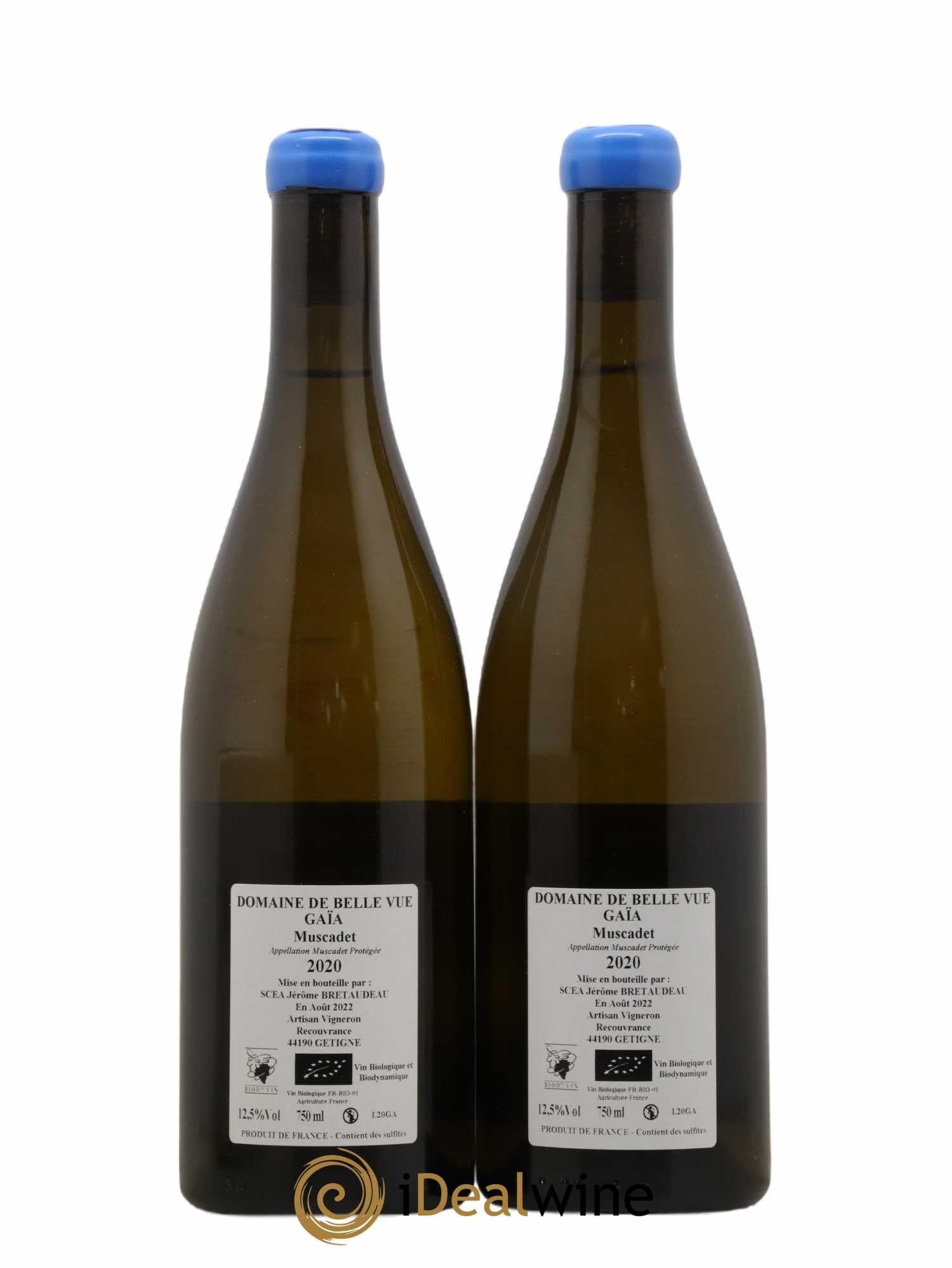 Muscadet-Sèvre-et-Maine Gaia Jérôme Bretaudeau - Domaine de Bellevue (sans prix de réserve) 2020 - Lot de 2 bouteilles - 1