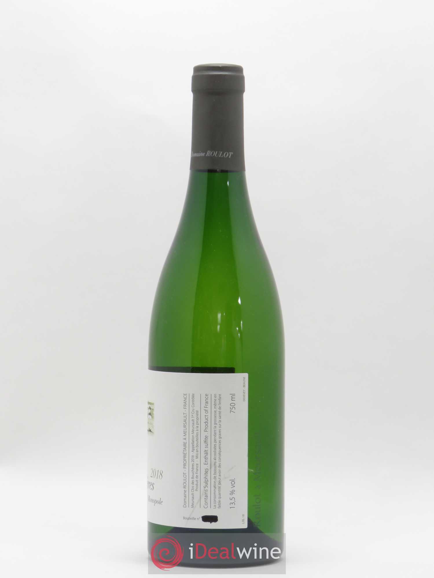 Meursault 1er Cru Clos des Bouchères  Roulot (Domaine)  (sans prix de réserve) 2018 - Lot de 1 bouteille - 1