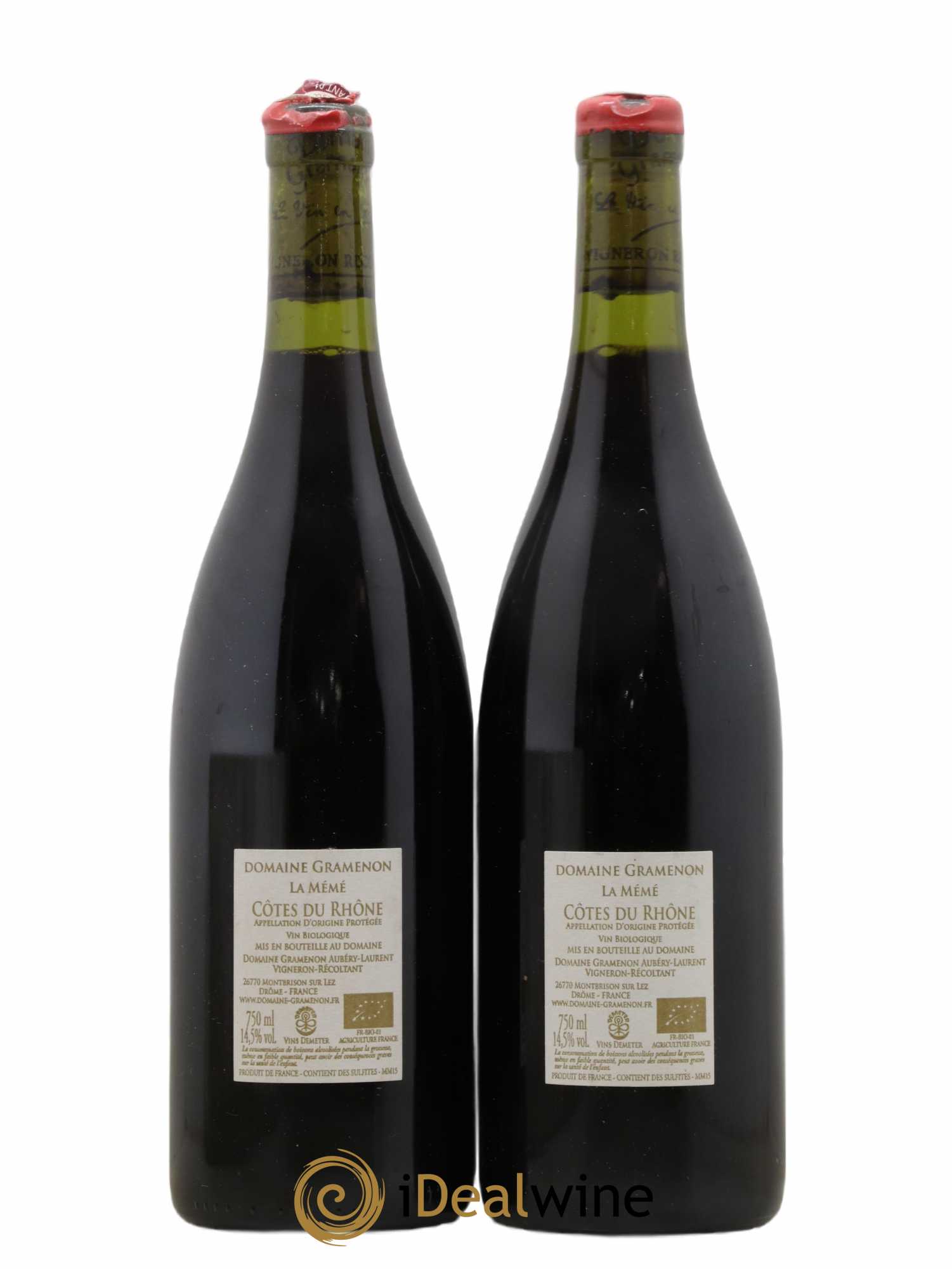 Côtes-du-Rhône La Mémé Ceps Centenaires Gramenon (Domaine) (sans prix de réserve) 2015 - Lot de 2 bouteilles - 1