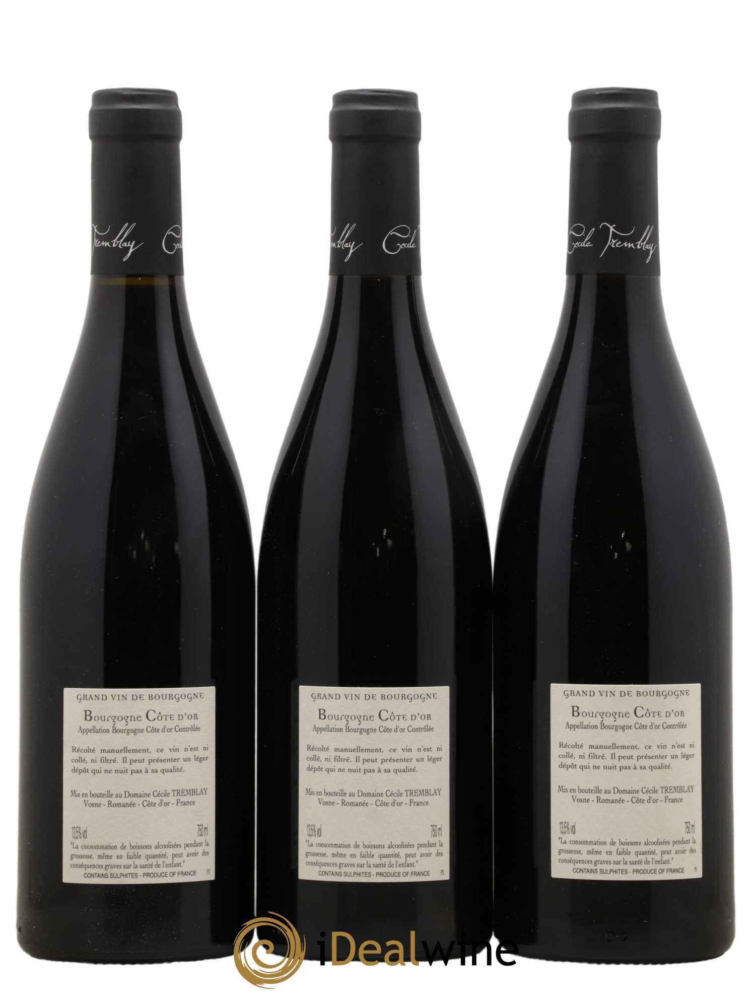 Bourgogne Côte-d'Or Cécile Tremblay (sans prix de réserve) 2019 - Lot de 3 bouteilles - 1