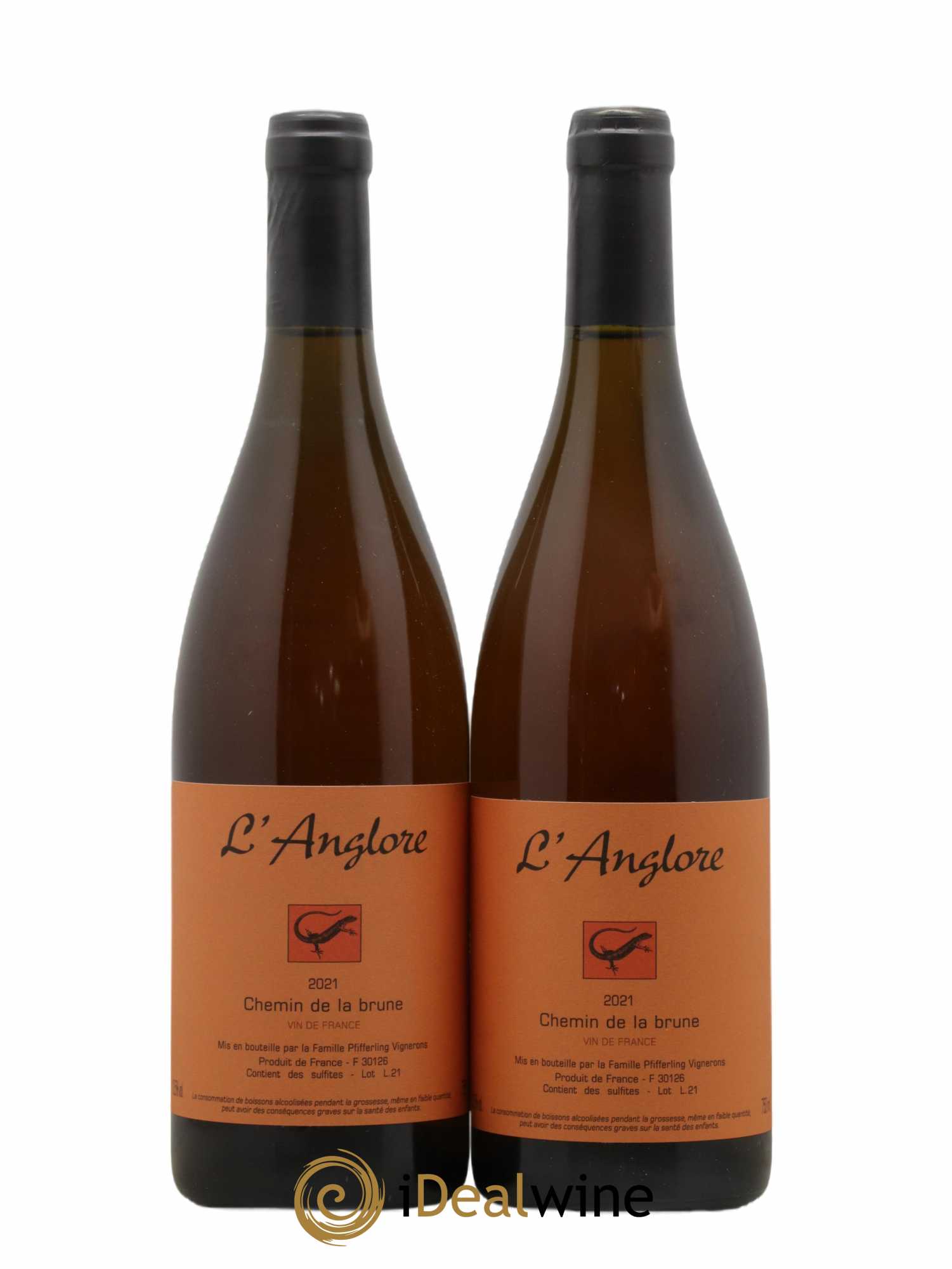 Vin de France Chemin de la brune L'Anglore (senza prezzo di riserva) 2021 - Lotto di 2 bottiglie - 0